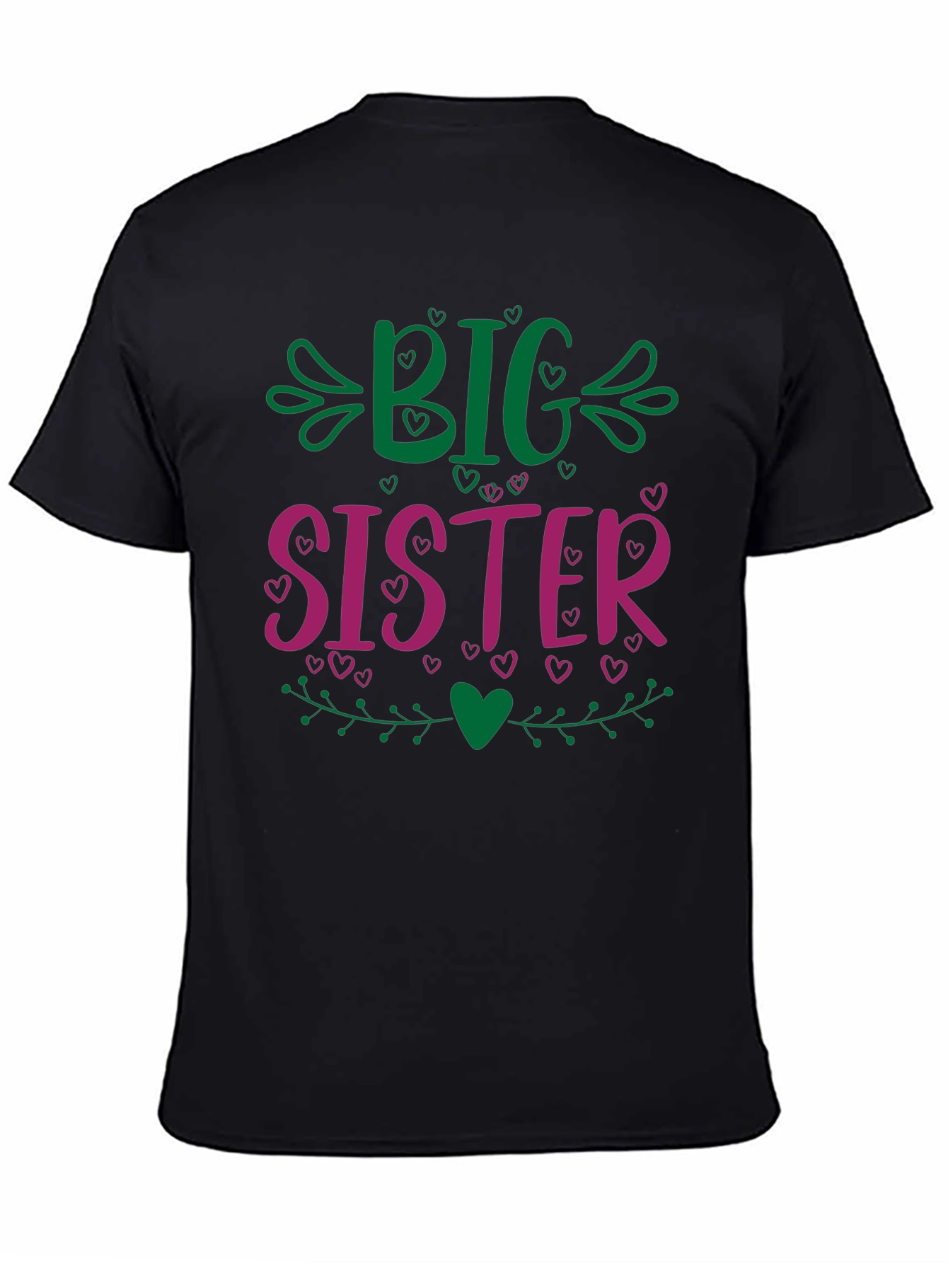 Big Sister Graphic Tee - Cute Family Gift