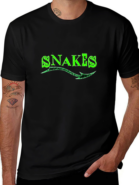 Snakes Green Graphic T-Shirt - Cool Design