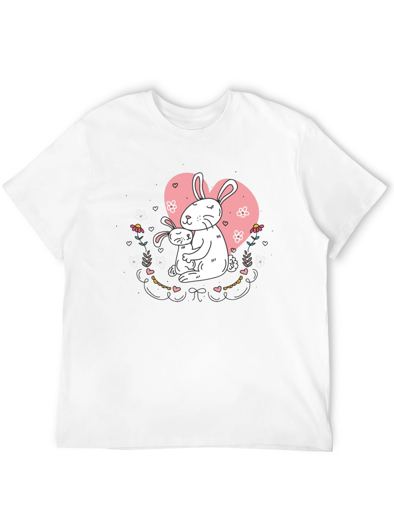 Bunny Love T-Shirt - Heart Graphic Tee