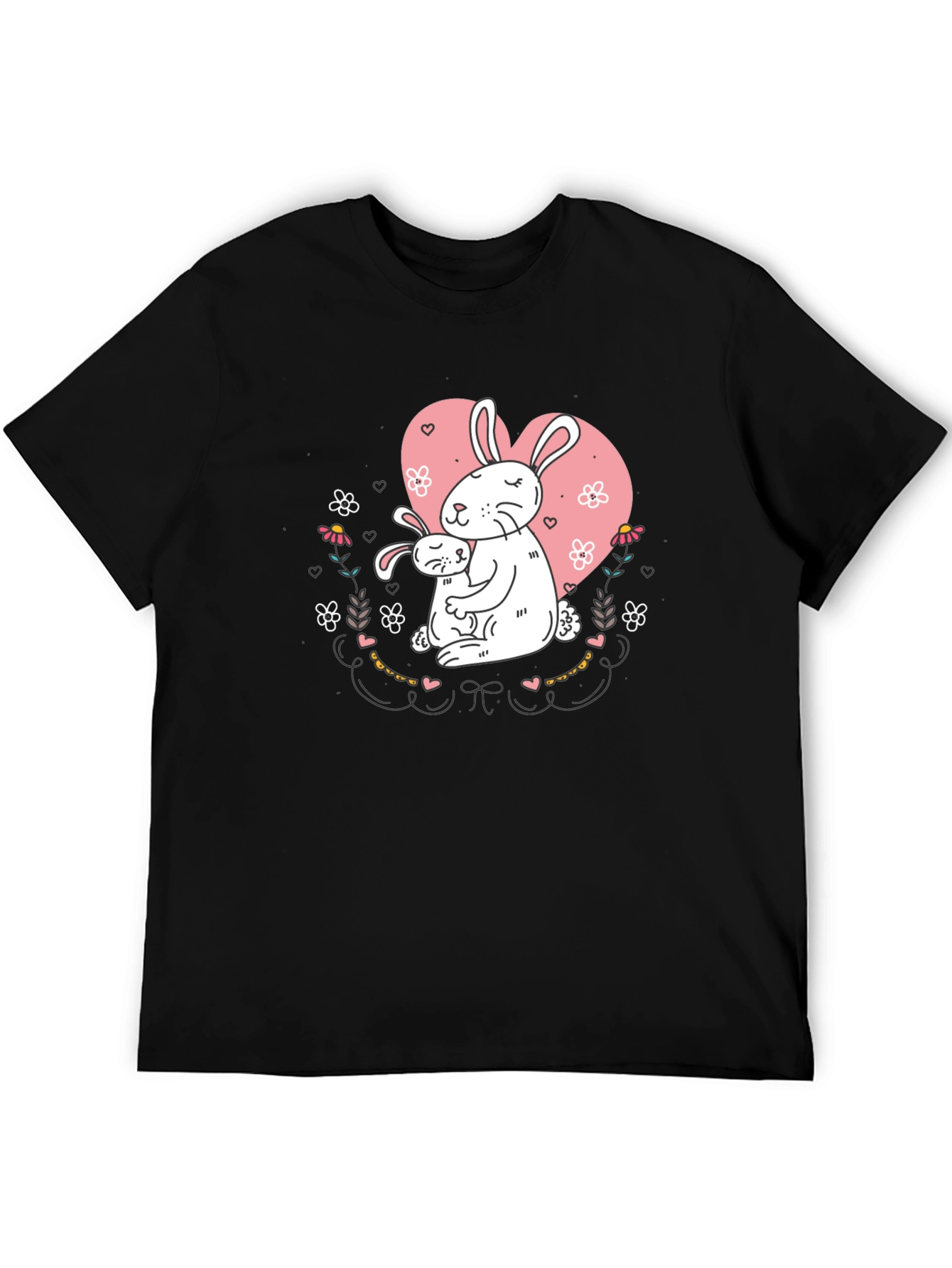 Bunny Love T-Shirt - Heart Graphic Tee