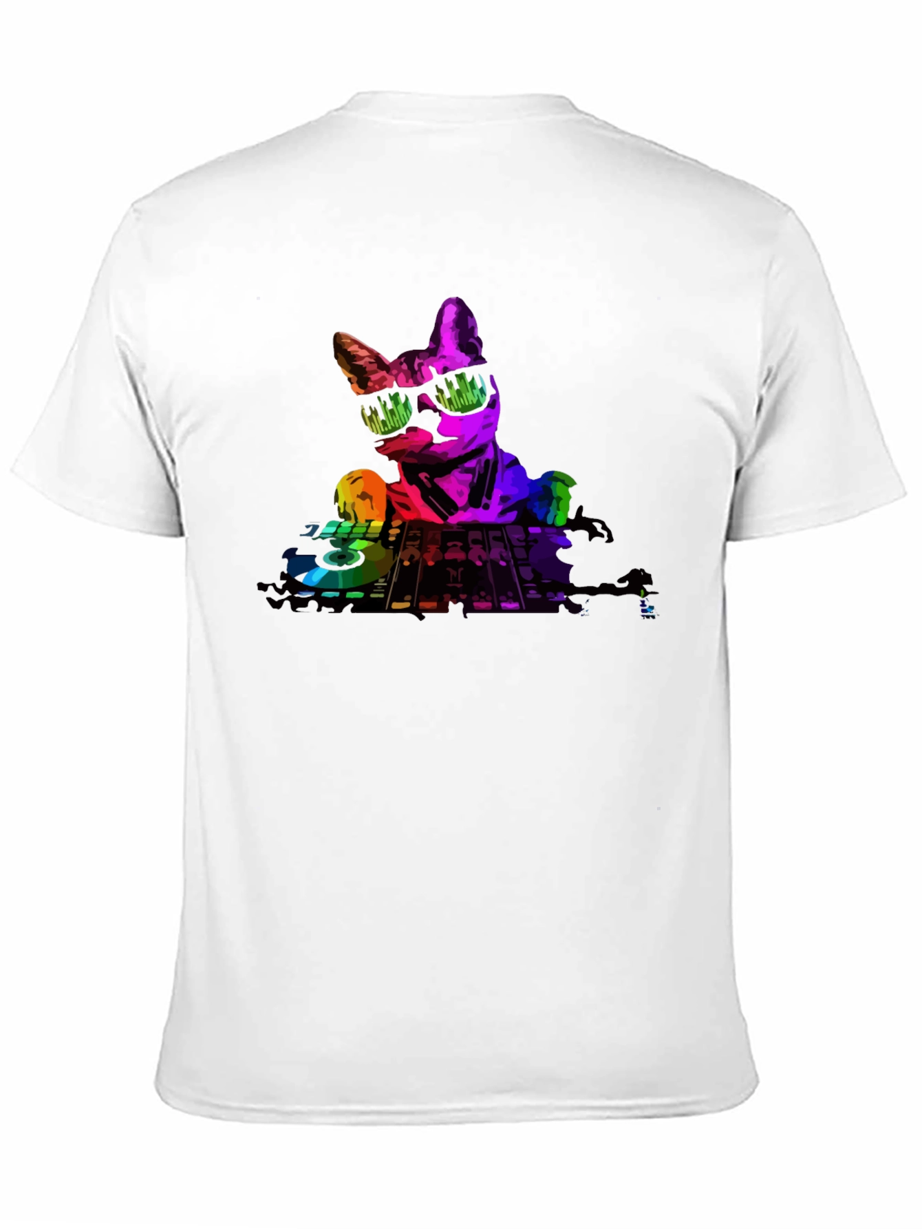 DJ Cat T-Shirt - Black Cotton Tee