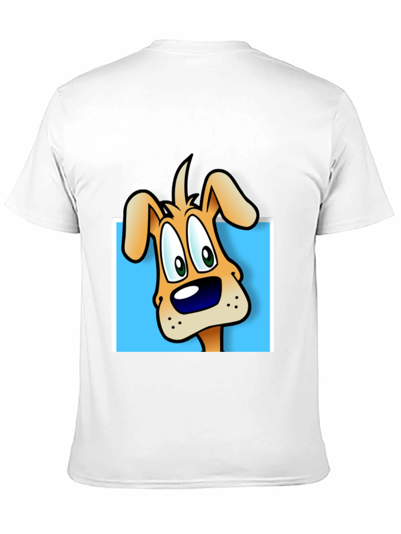 Cartoon Dog Graphic Tee - Black