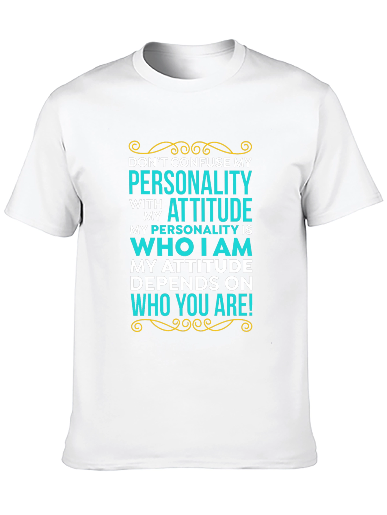 Personality Attitude Graphic Tee - Black