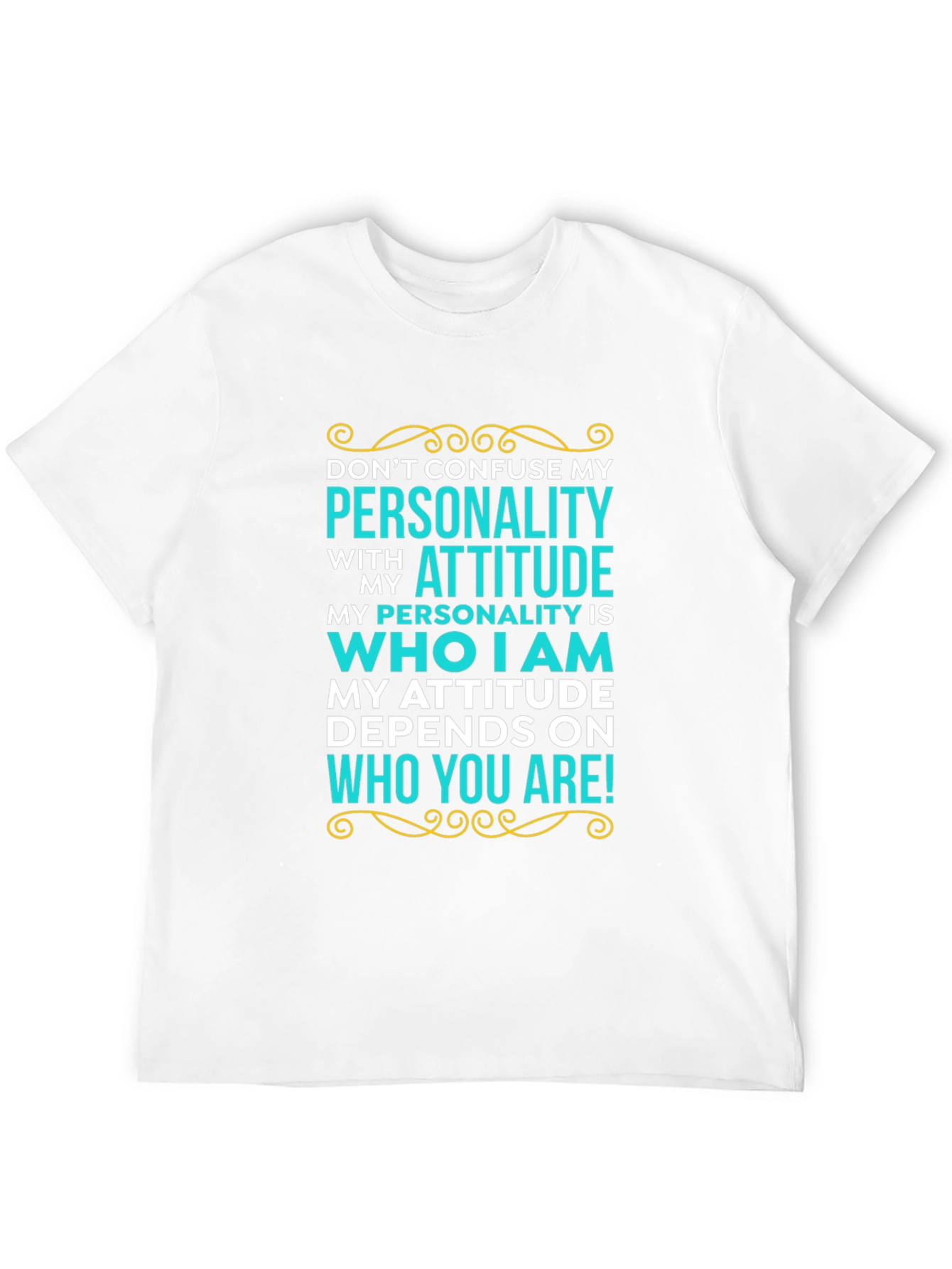 Personality Attitude Graphic Tee - Black