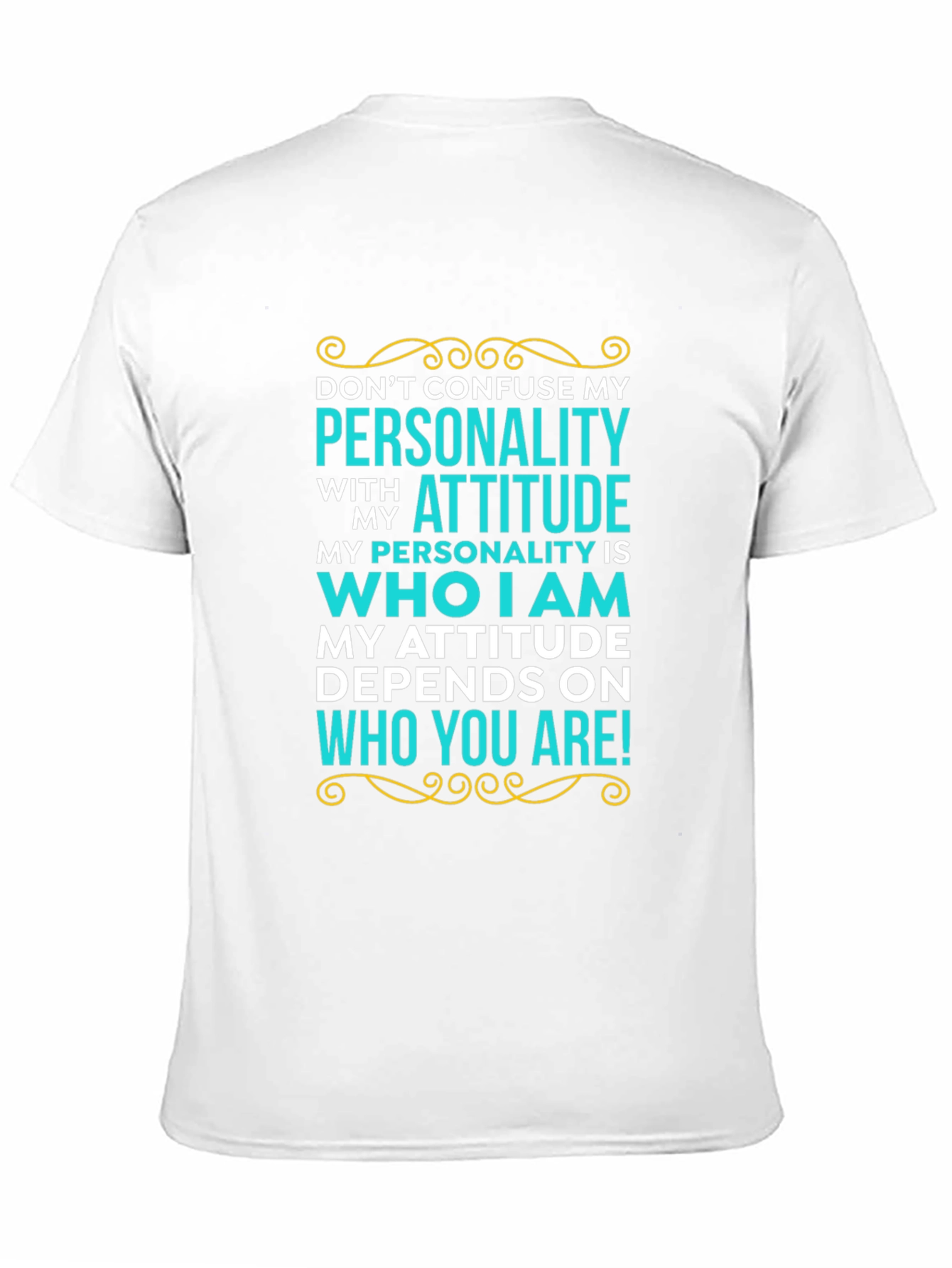 Personality Attitude Graphic Tee - Black