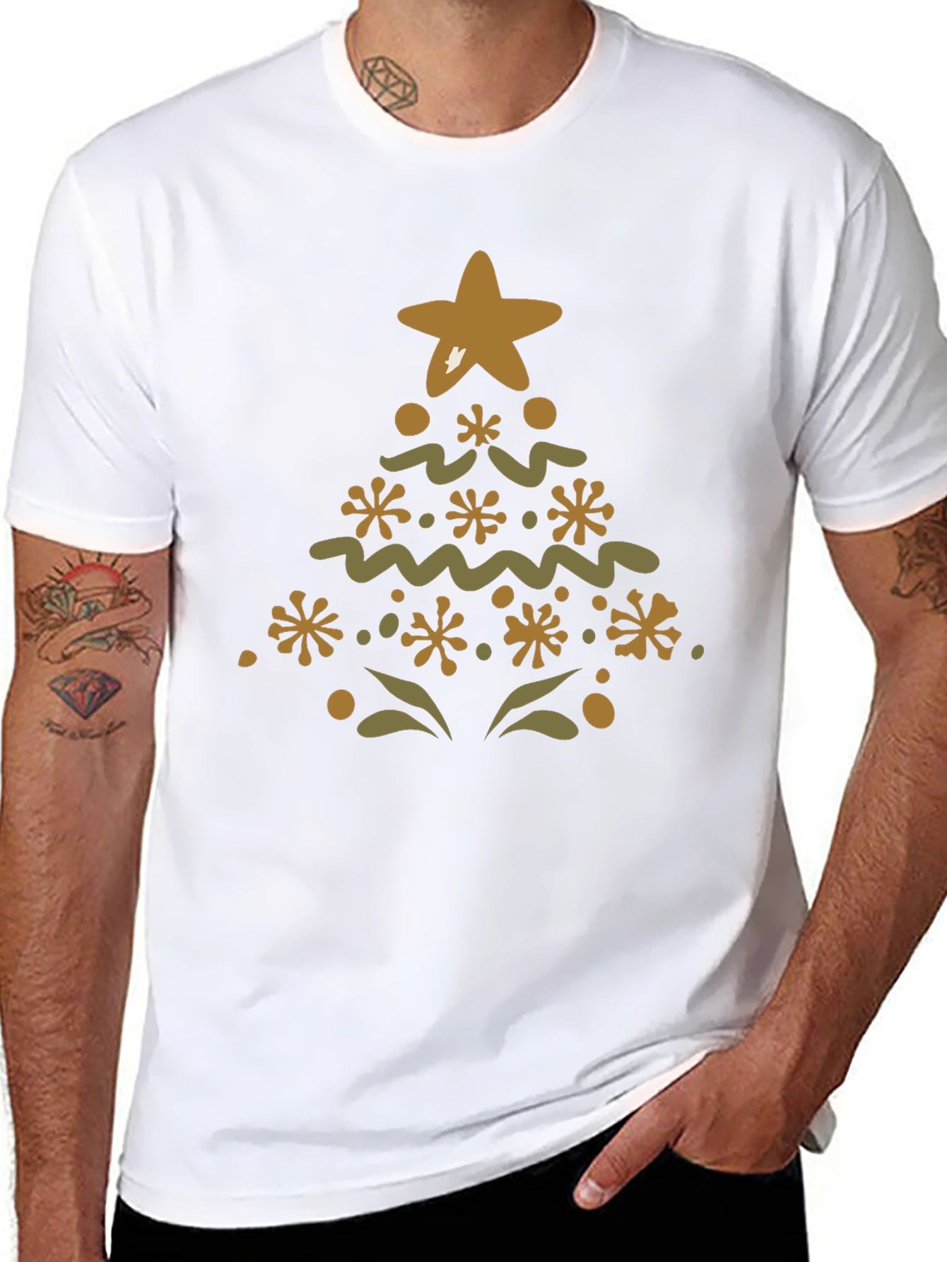 Festive Christmas Tree Graphic Tee - Holiday Style