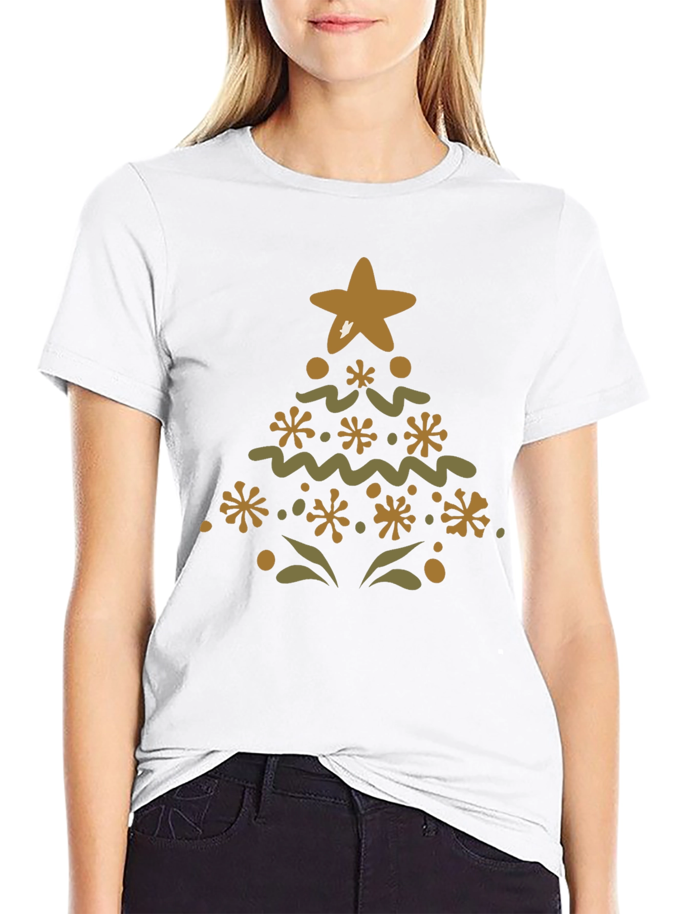 Festive Christmas Tree Graphic Tee - Holiday Style