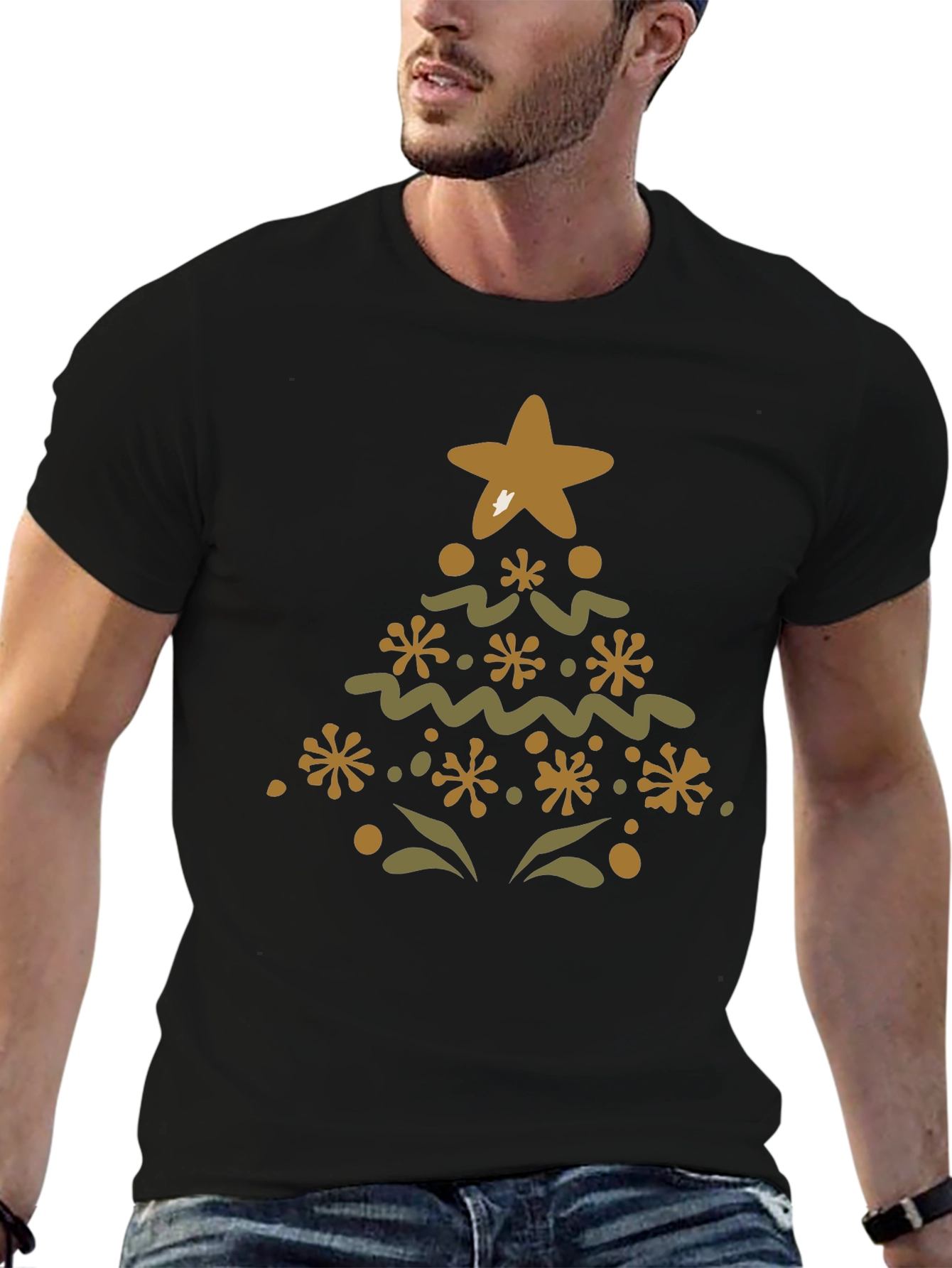Festive Christmas Tree Graphic Tee - Holiday Style