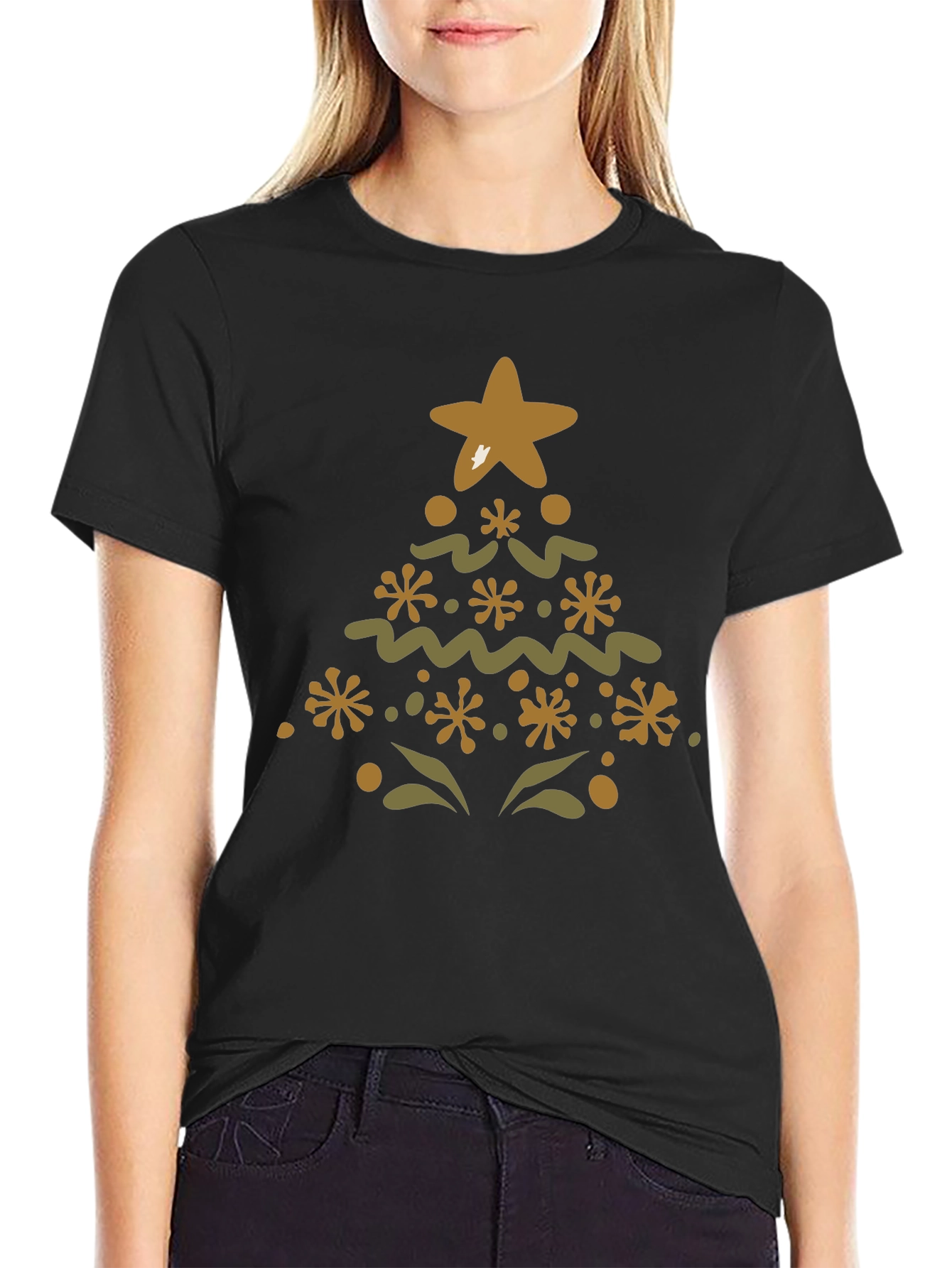 Festive Christmas Tree Graphic Tee - Holiday Style