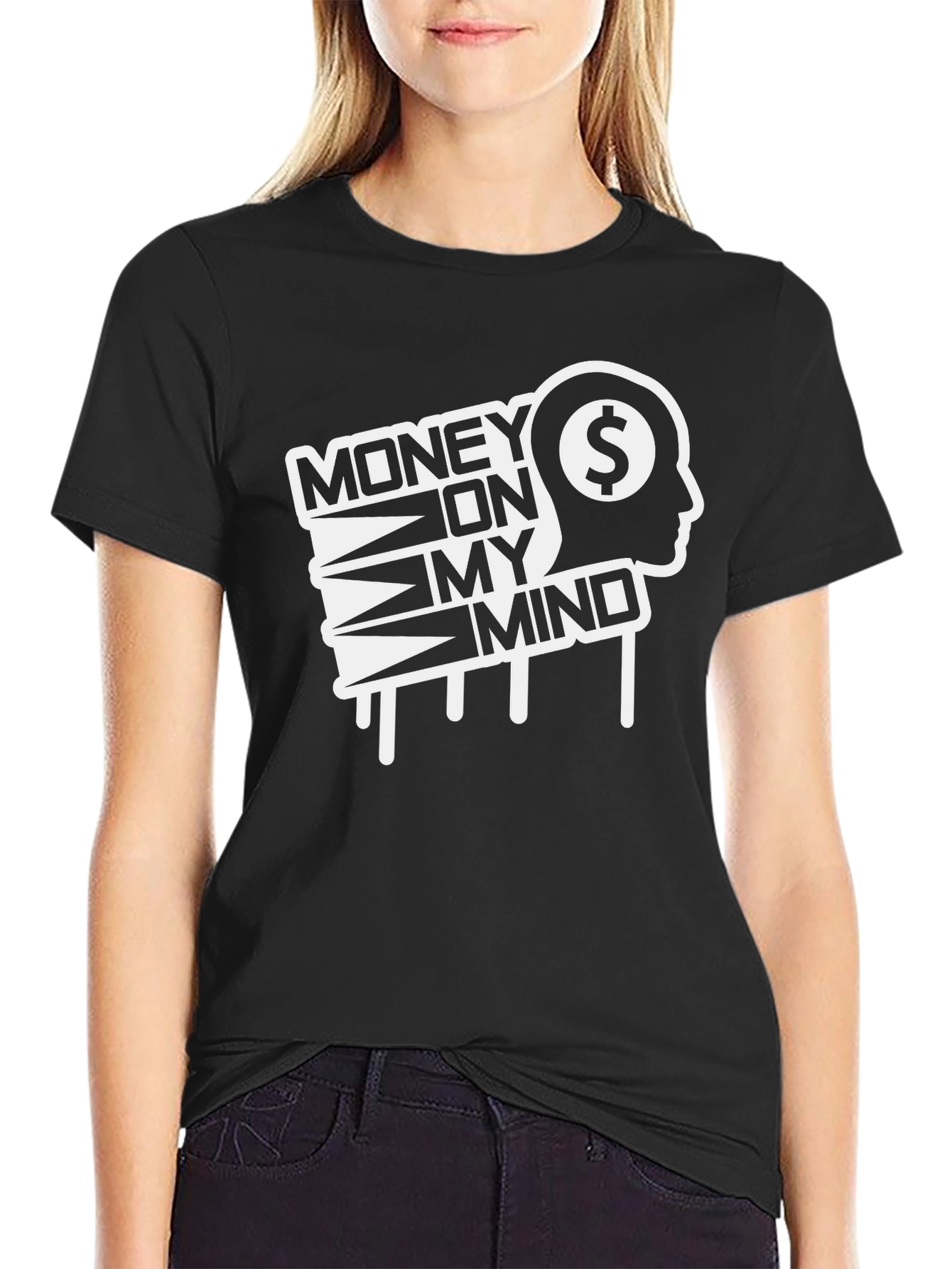 Money On My Mind Graphic Tee - Black