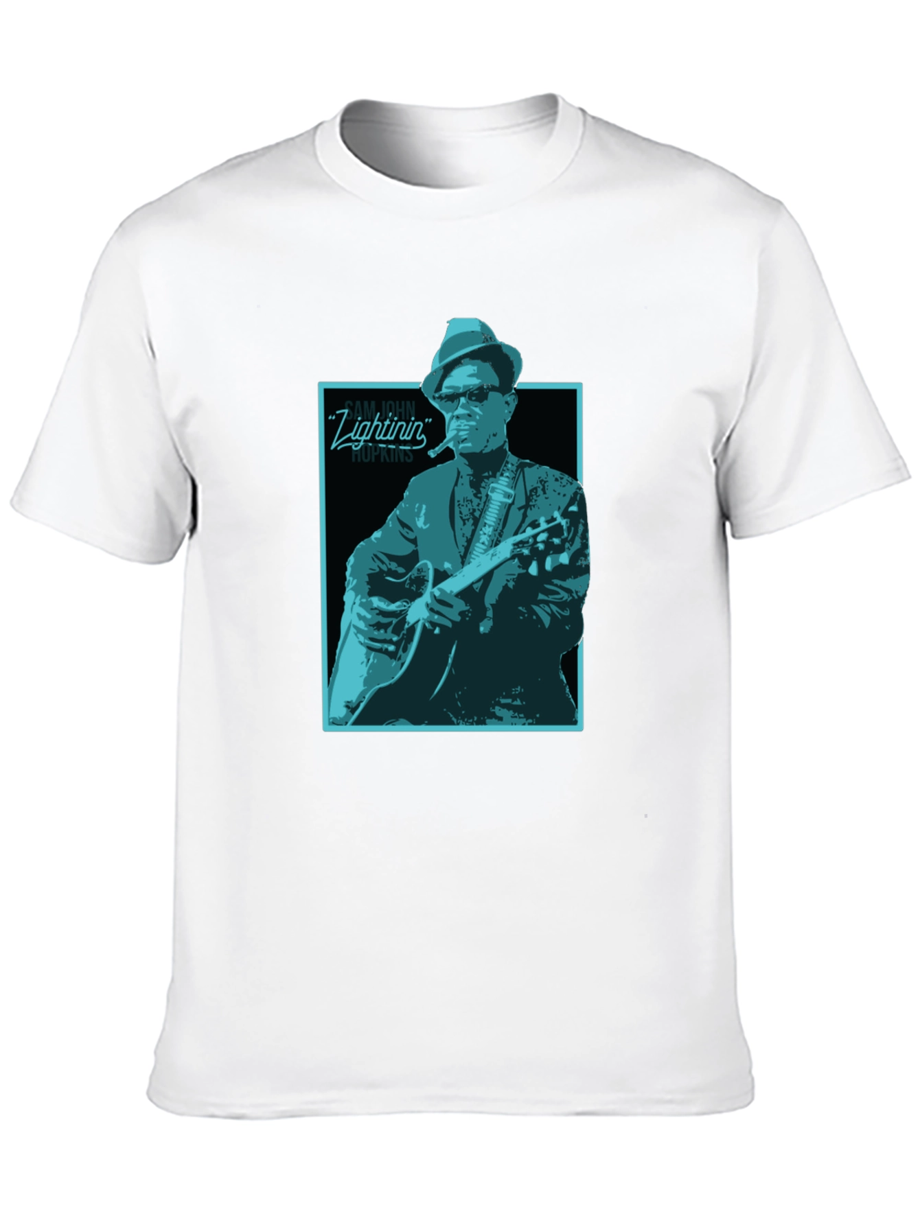 Lightnin Hopkins Graphic Tee - Black Cotton T-Shirt