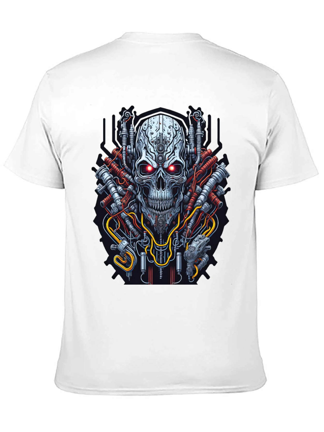 Cyberpunk Skull T-Shirt - Futuristic Graphic Tee