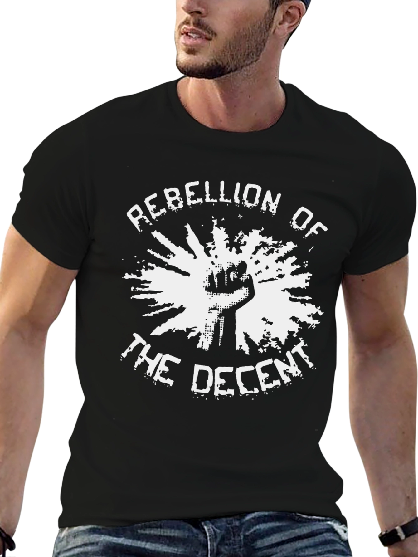 Rebellion of the Decent Black Graphic T-Shirt