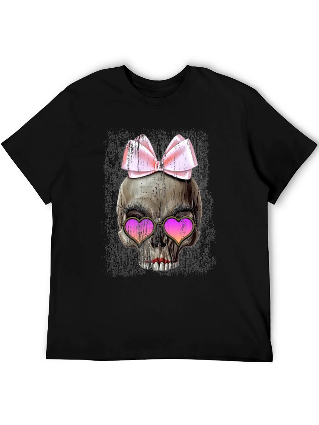 Skull with Bow & Heart Sunglasses T-Shirt