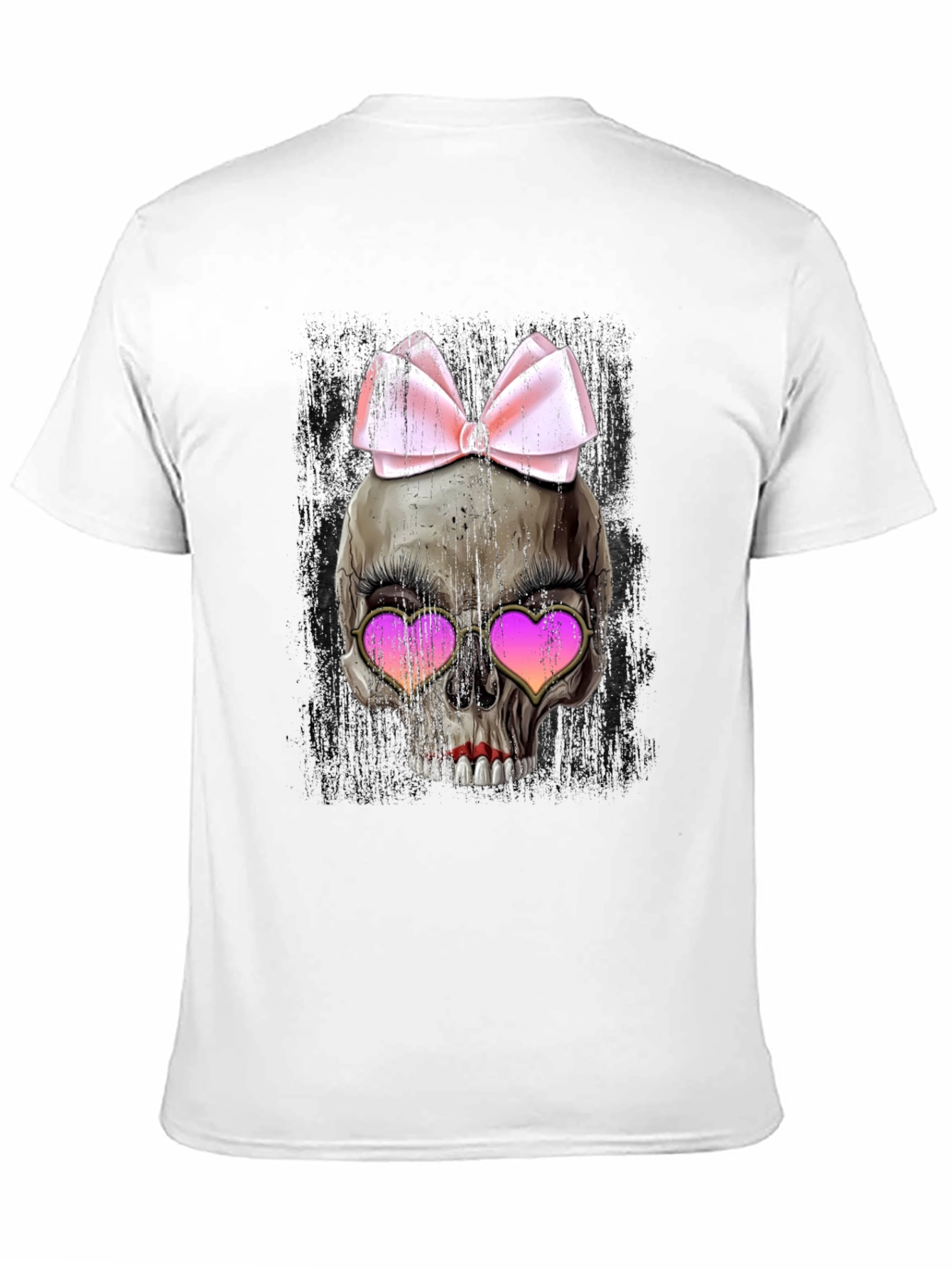 Skull with Bow & Heart Sunglasses T-Shirt