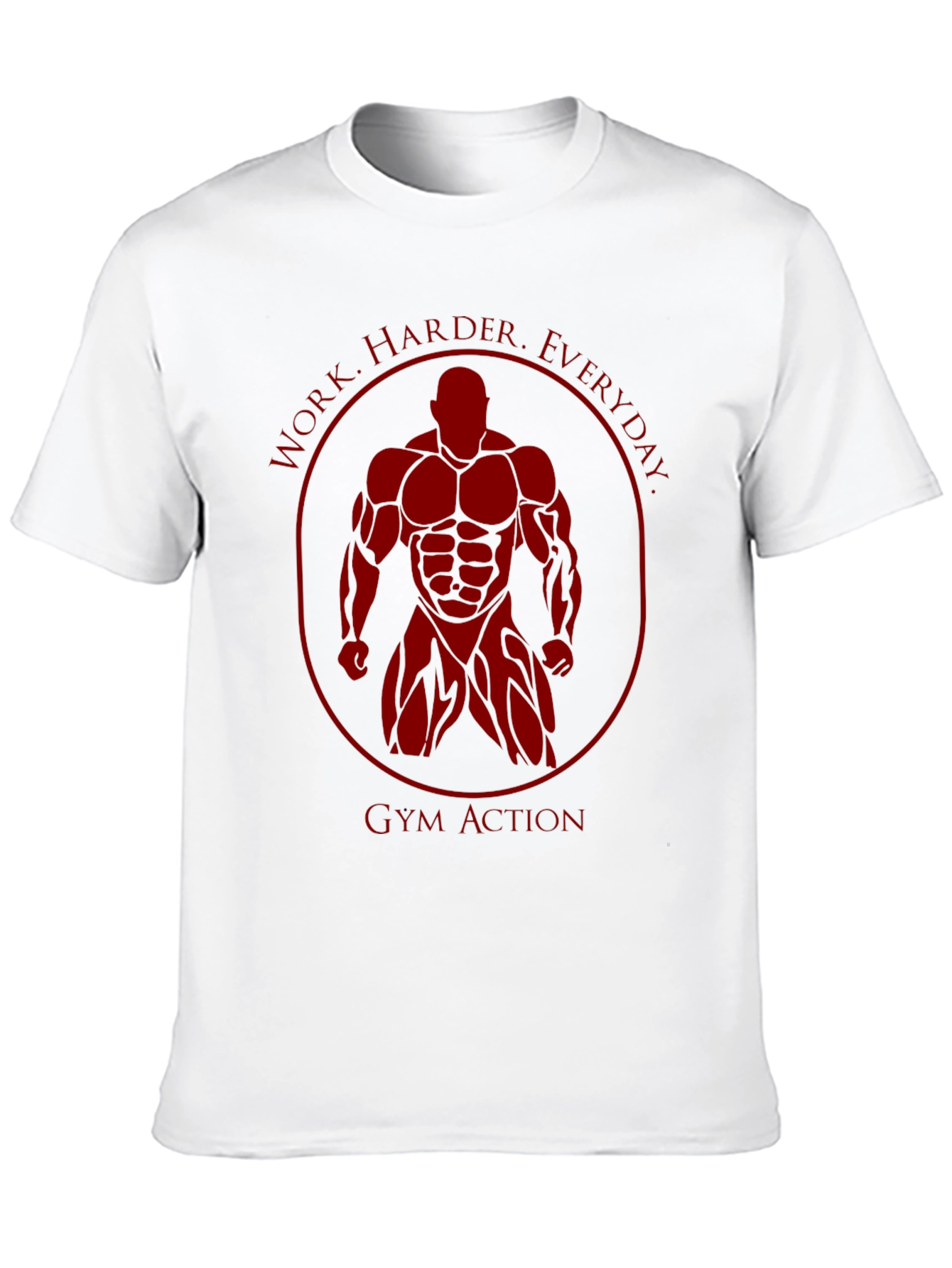 Gym Action Bodybuilder Graphic T-Shirt