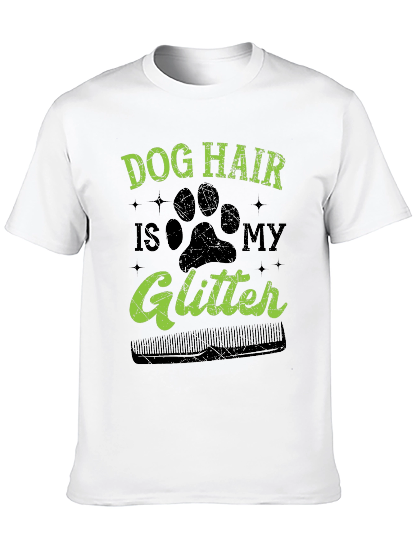 Dog Hair is My Glitter T-Shirt - Black