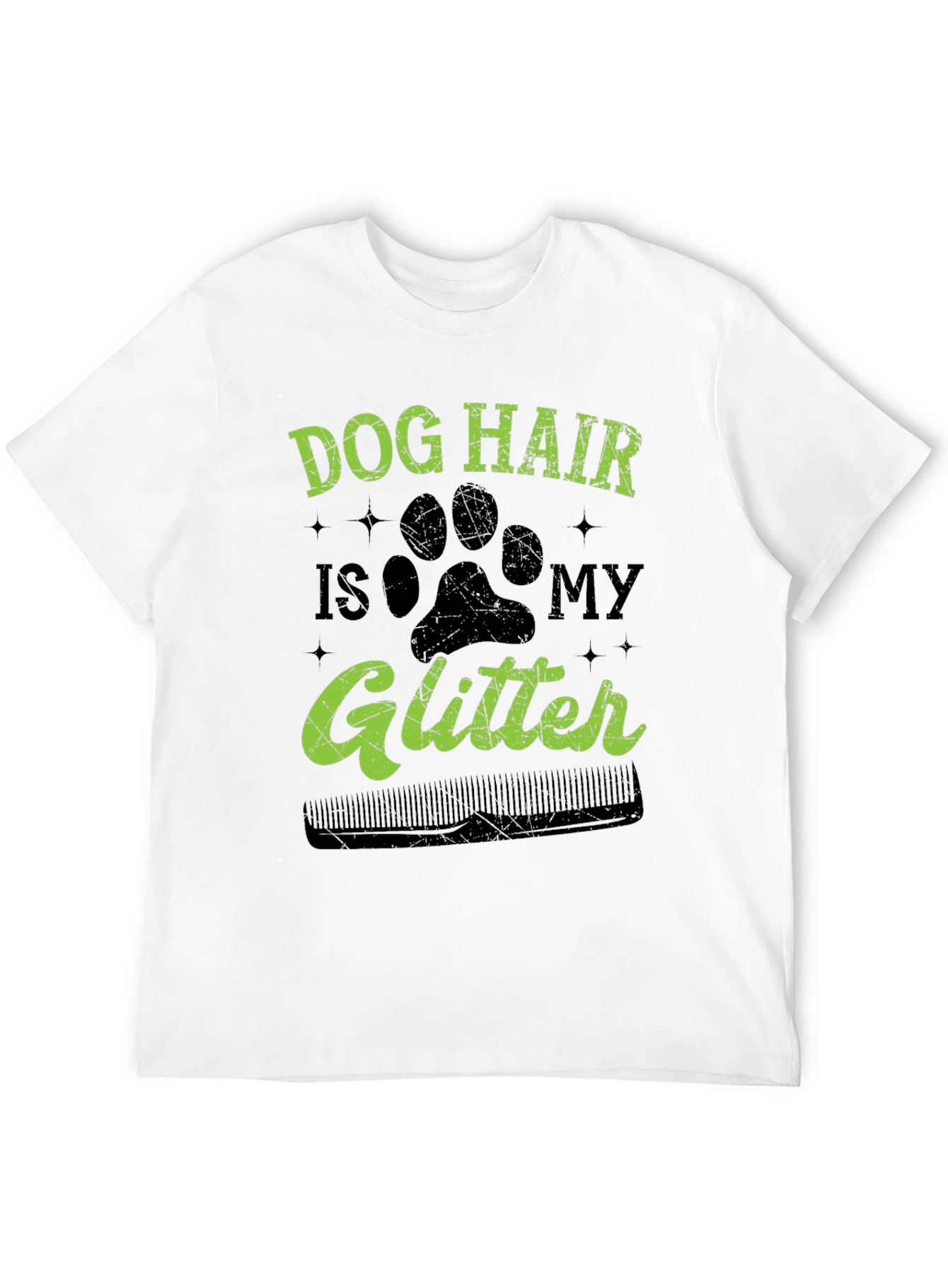 Dog Hair is My Glitter T-Shirt - Black