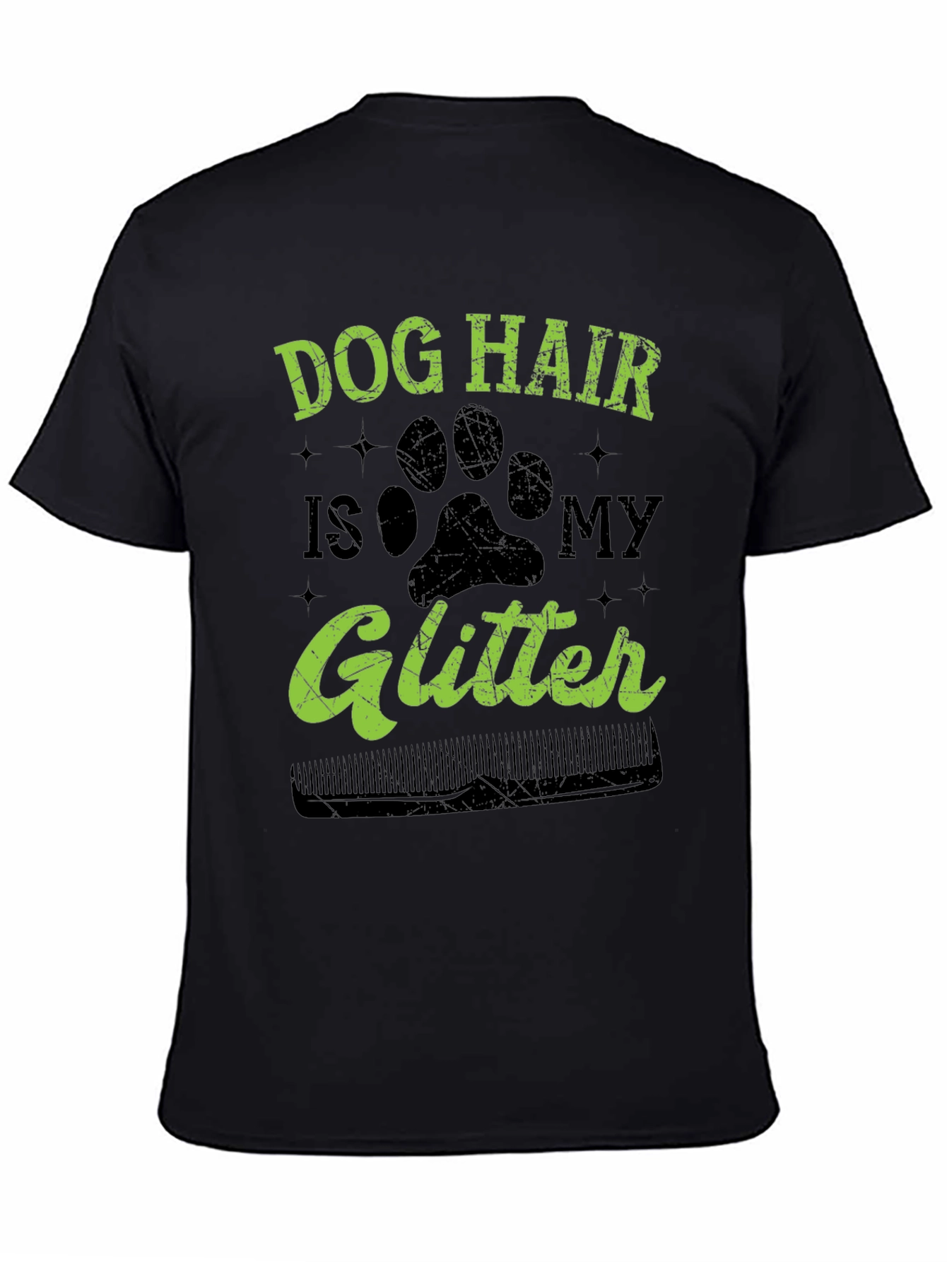 Dog Hair is My Glitter T-Shirt - Black