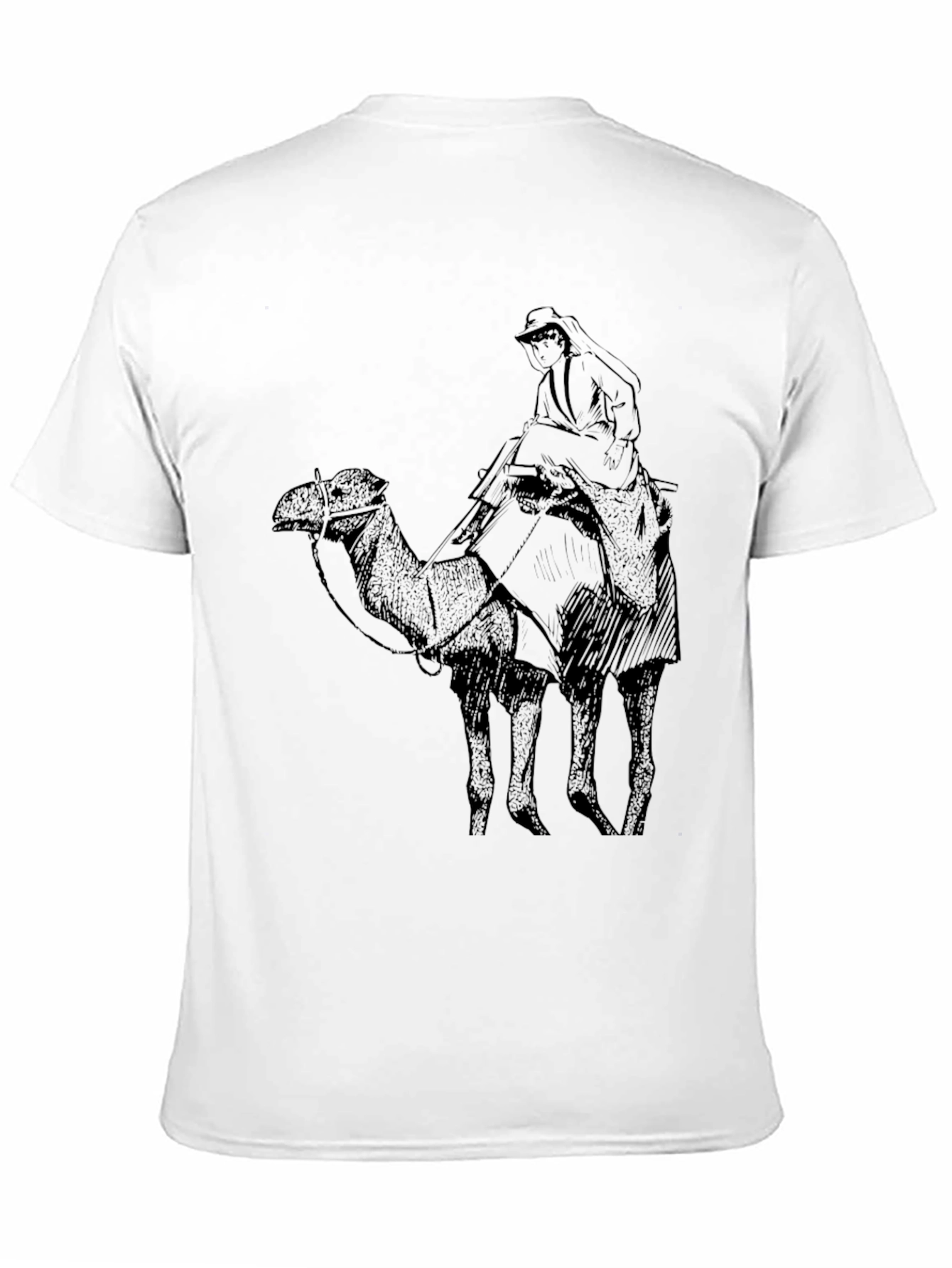 Camel Rider Graphic Tee - Classic Black Cotton