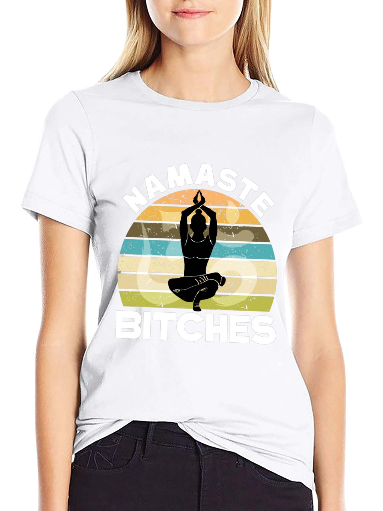 Namaste Bitches Graphic Tee - Yoga Humor