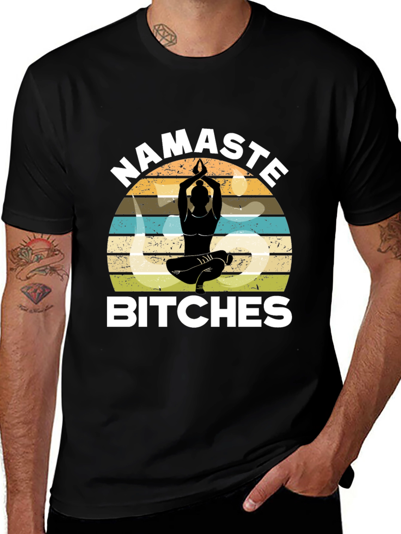 Namaste Bitches Graphic Tee - Yoga Humor