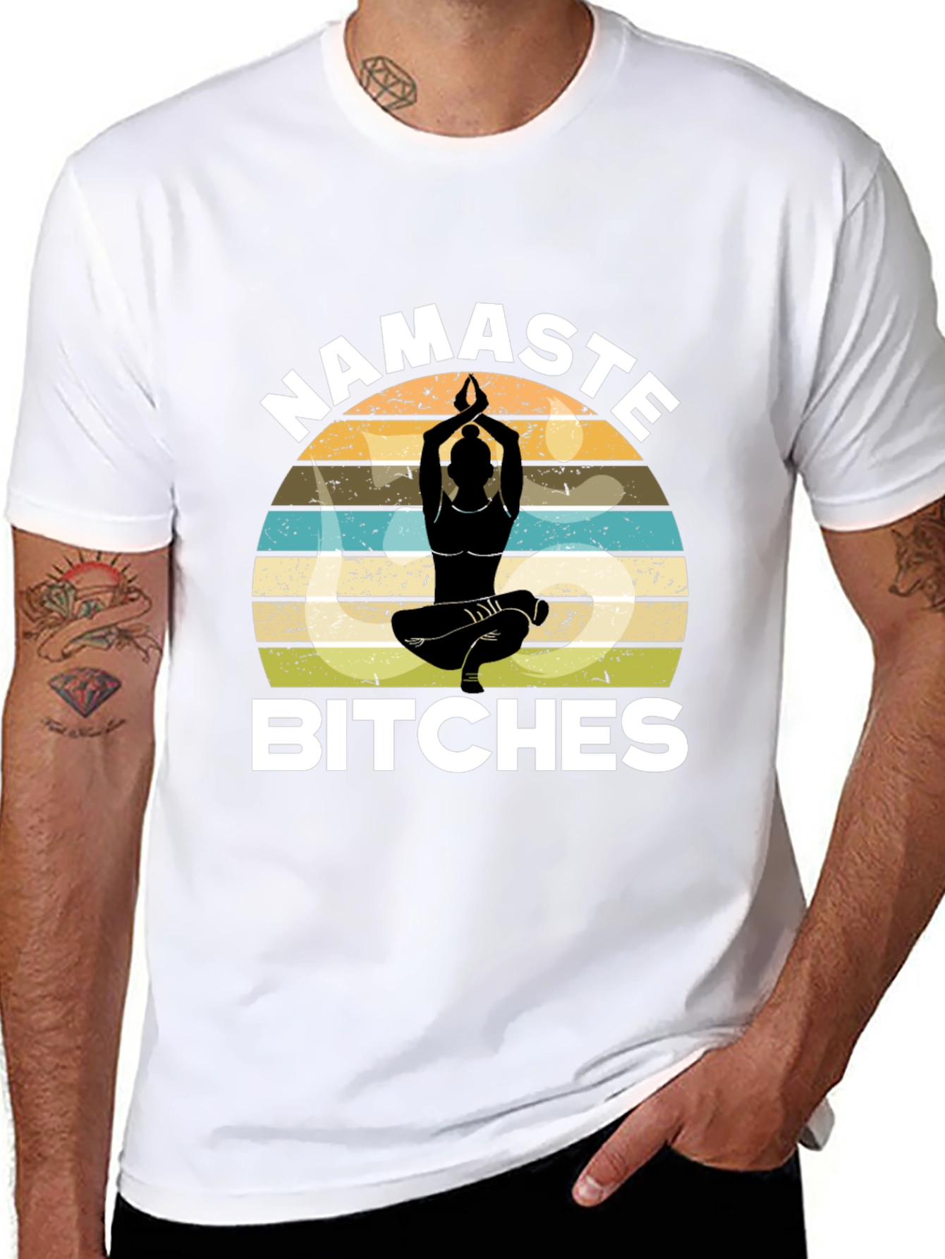 Namaste Bitches Graphic Tee - Yoga Humor