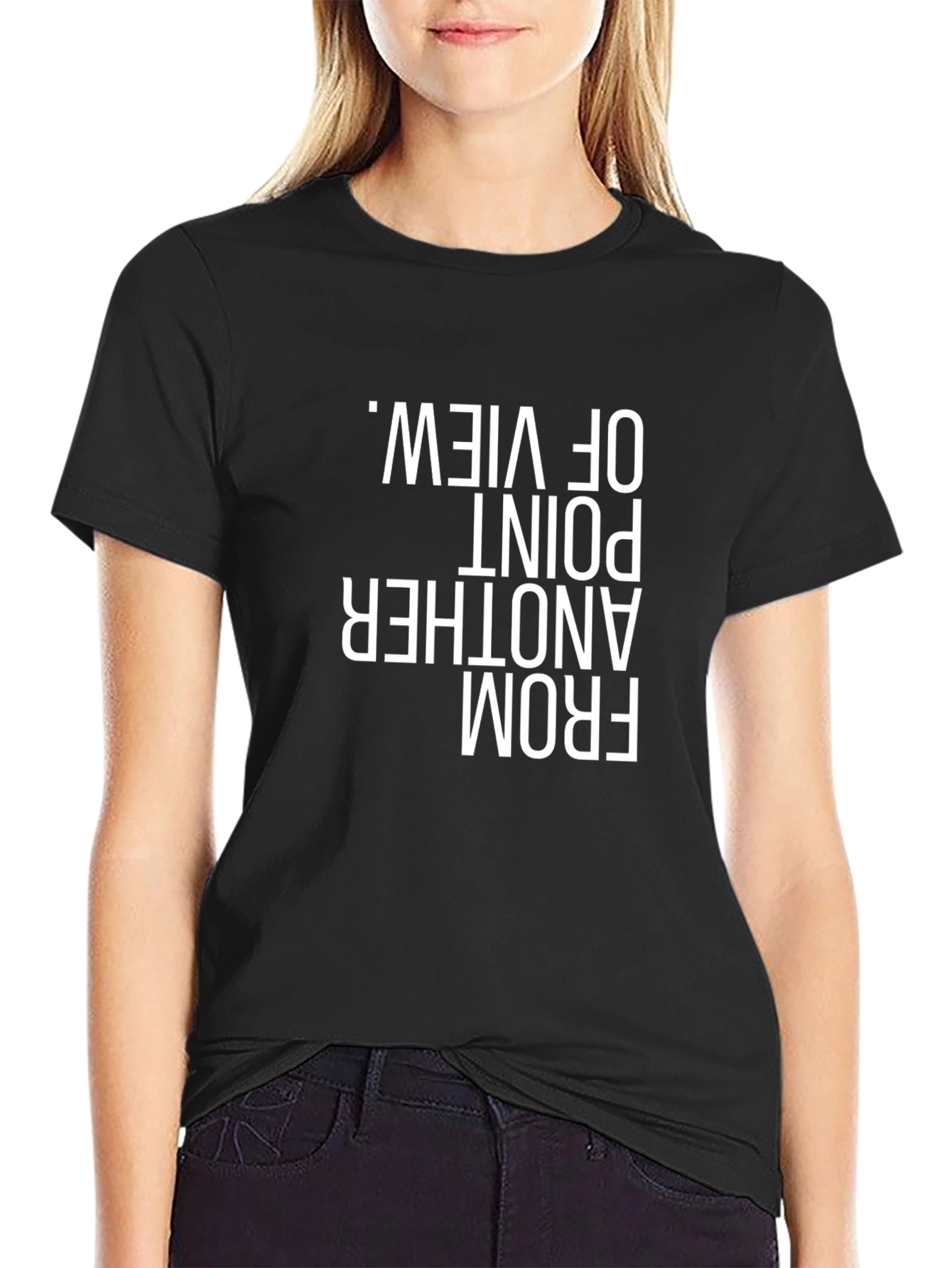 Black T-Shirt with Text - Another Point of View