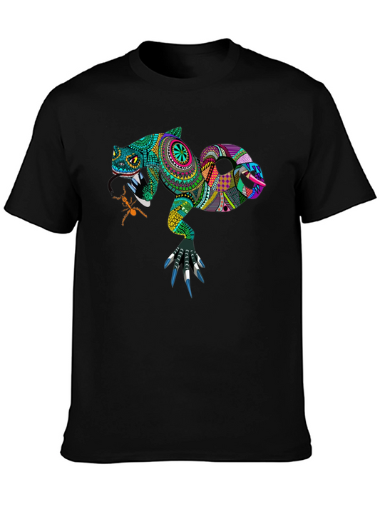 Lizard Graphic Tee - Unique Patterned Reptile Design