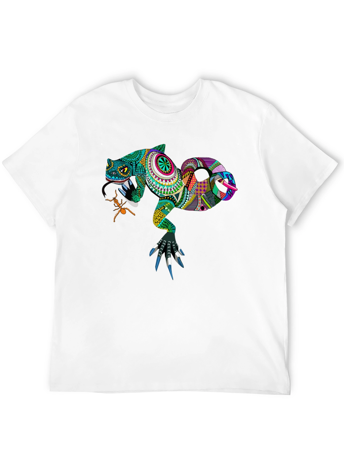 Lizard Graphic Tee - Unique Patterned Reptile Design