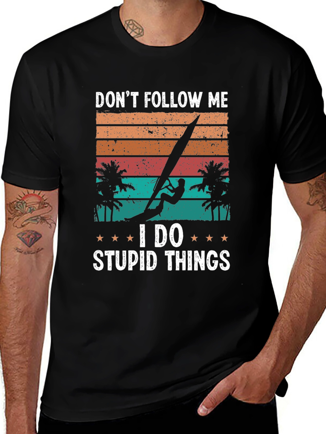 Dont Follow Me Windsurfer Graphic T-Shirt