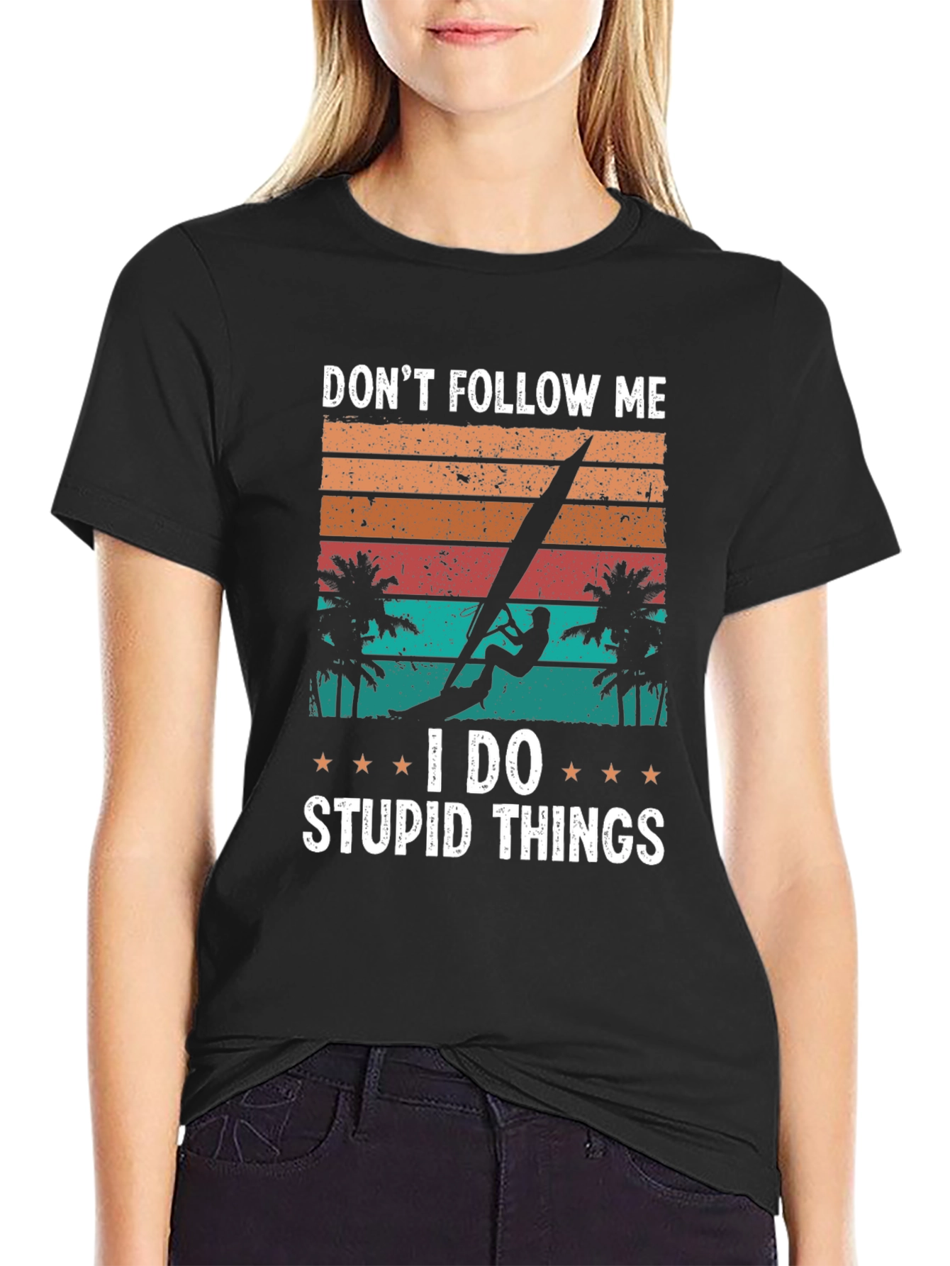 Dont Follow Me Windsurfer Graphic T-Shirt