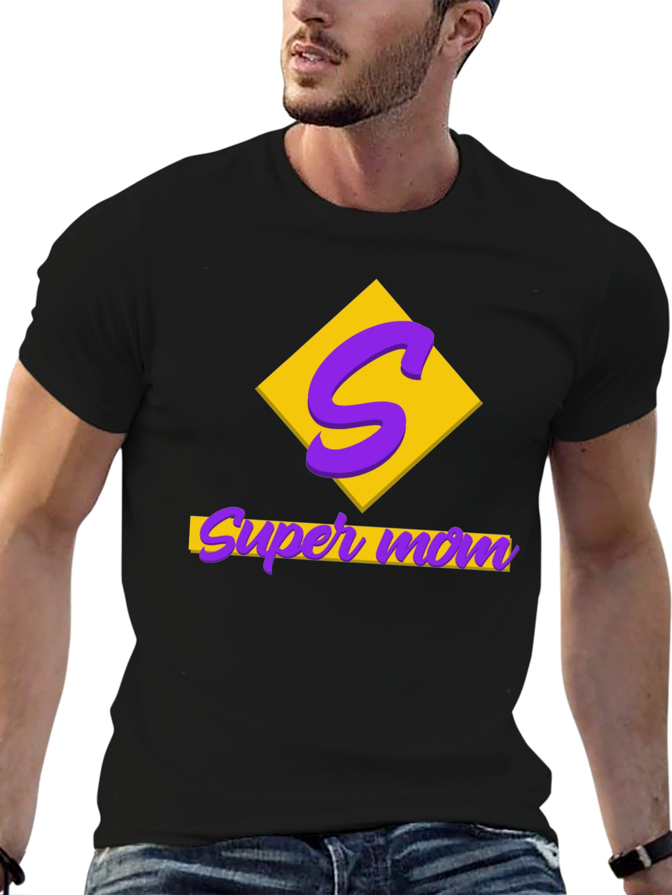 Super Mom Black T-Shirt