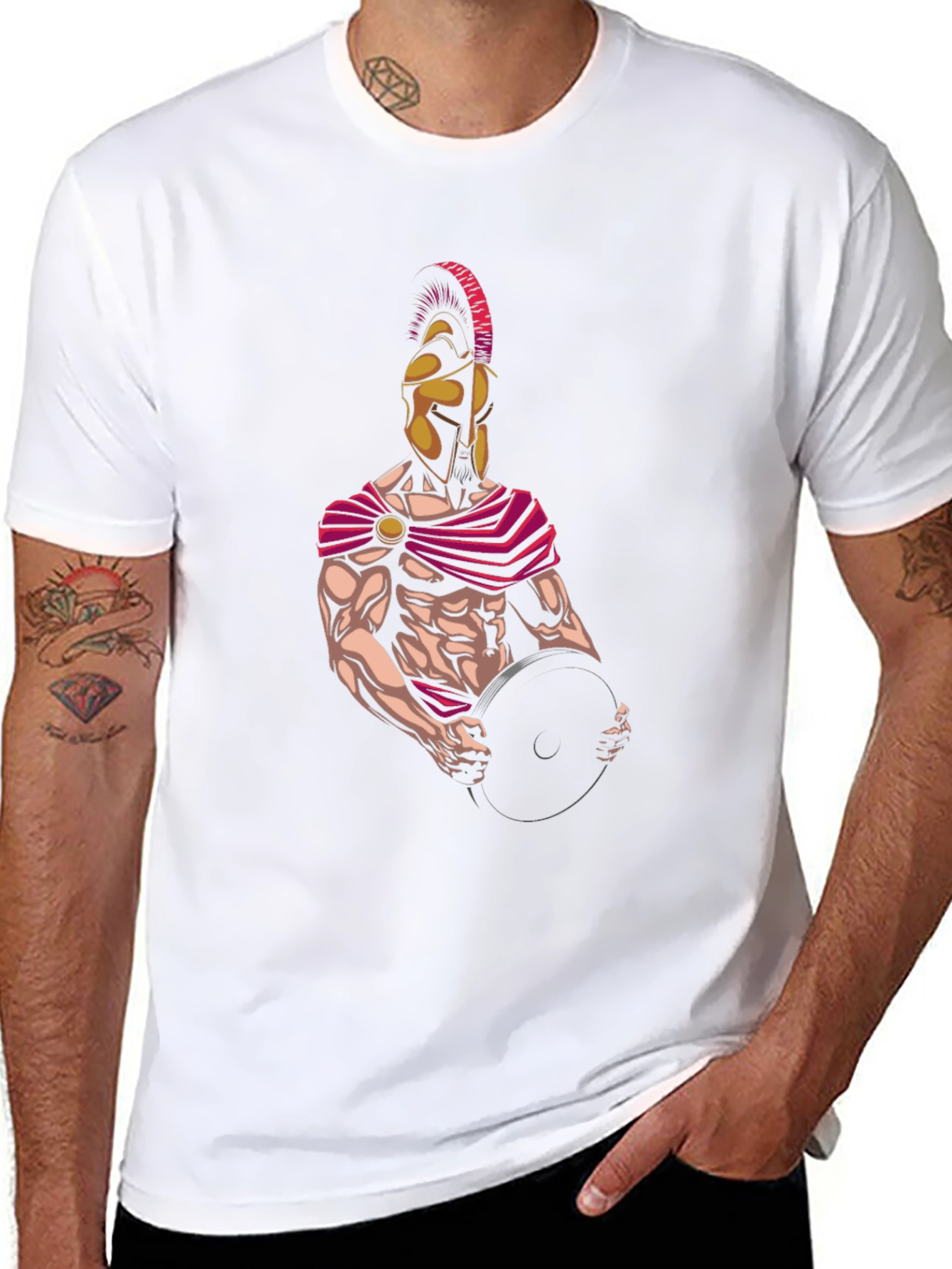 Spartan Warrior Gym T-Shirt - Black Graphic Tee