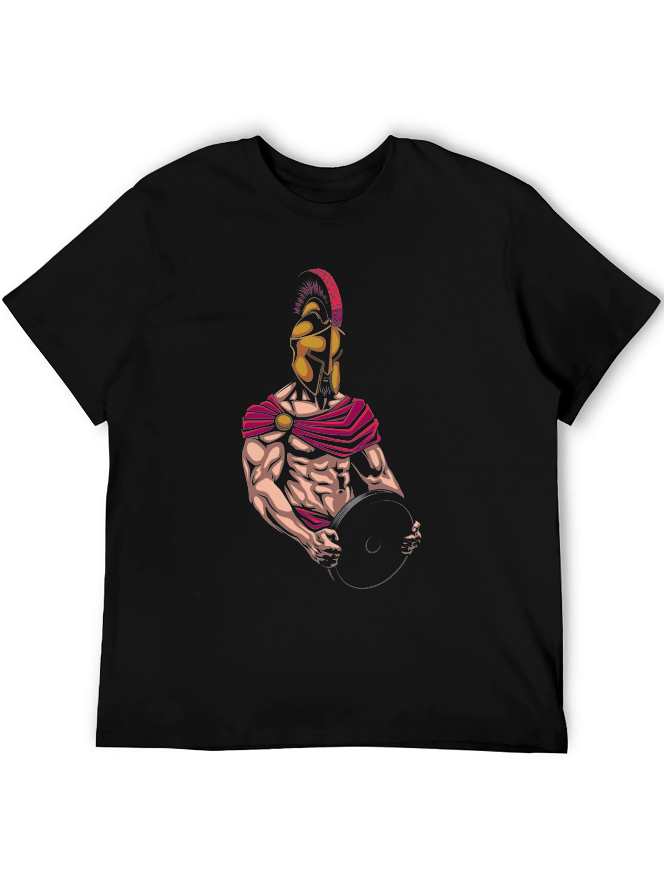 Spartan Warrior Gym T-Shirt - Black Graphic Tee