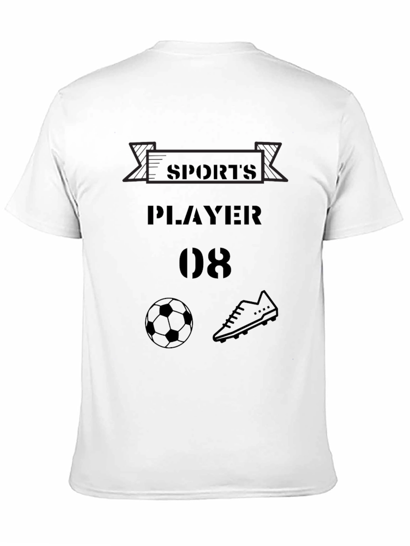 Sports Player Graphic T-Shirt - Number 08