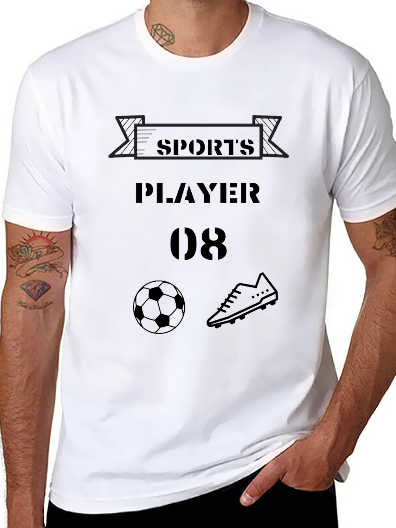 Sports Player Graphic T-Shirt - Number 08