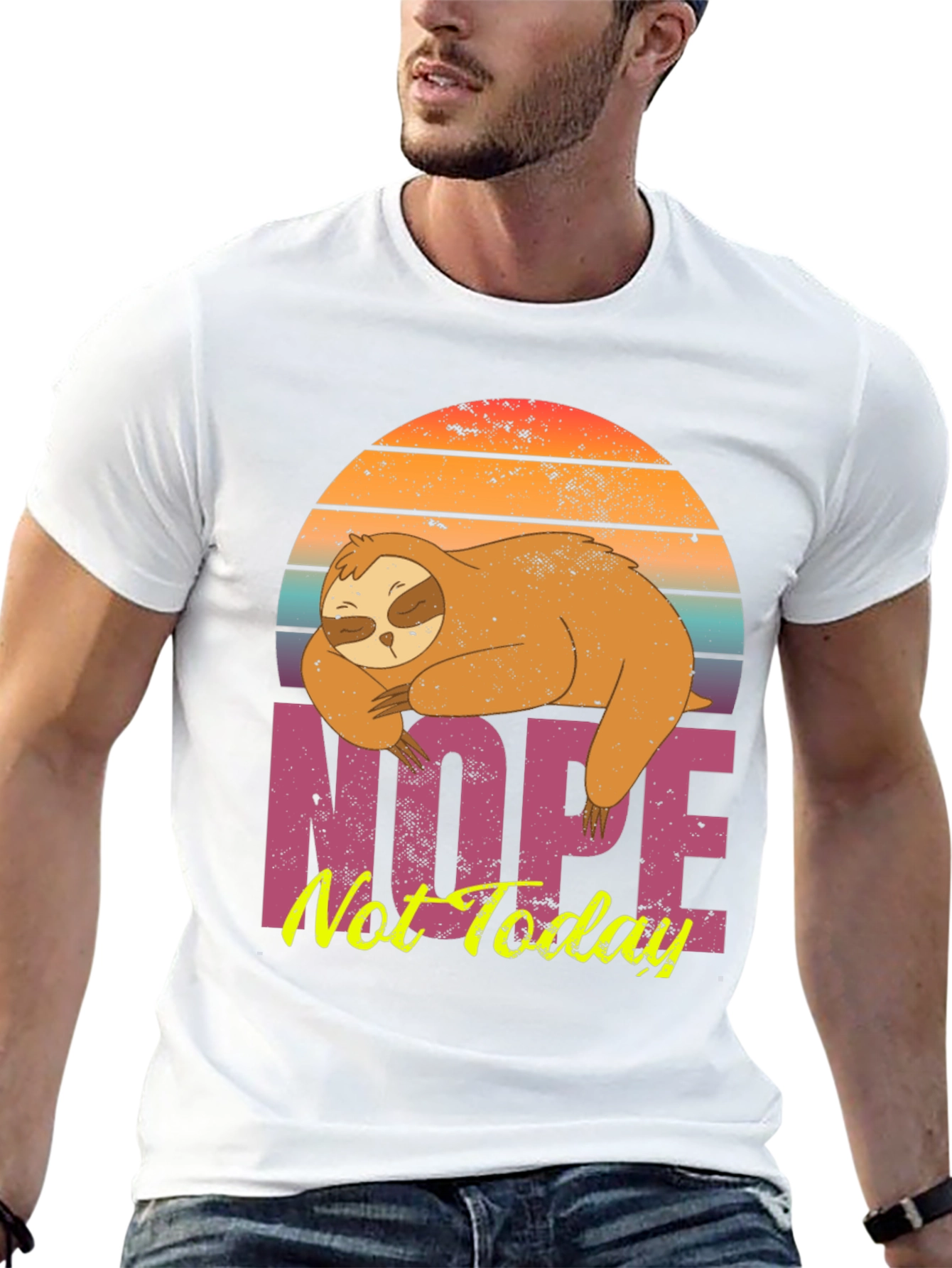 Nope Not Today Sloth Graphic Tee