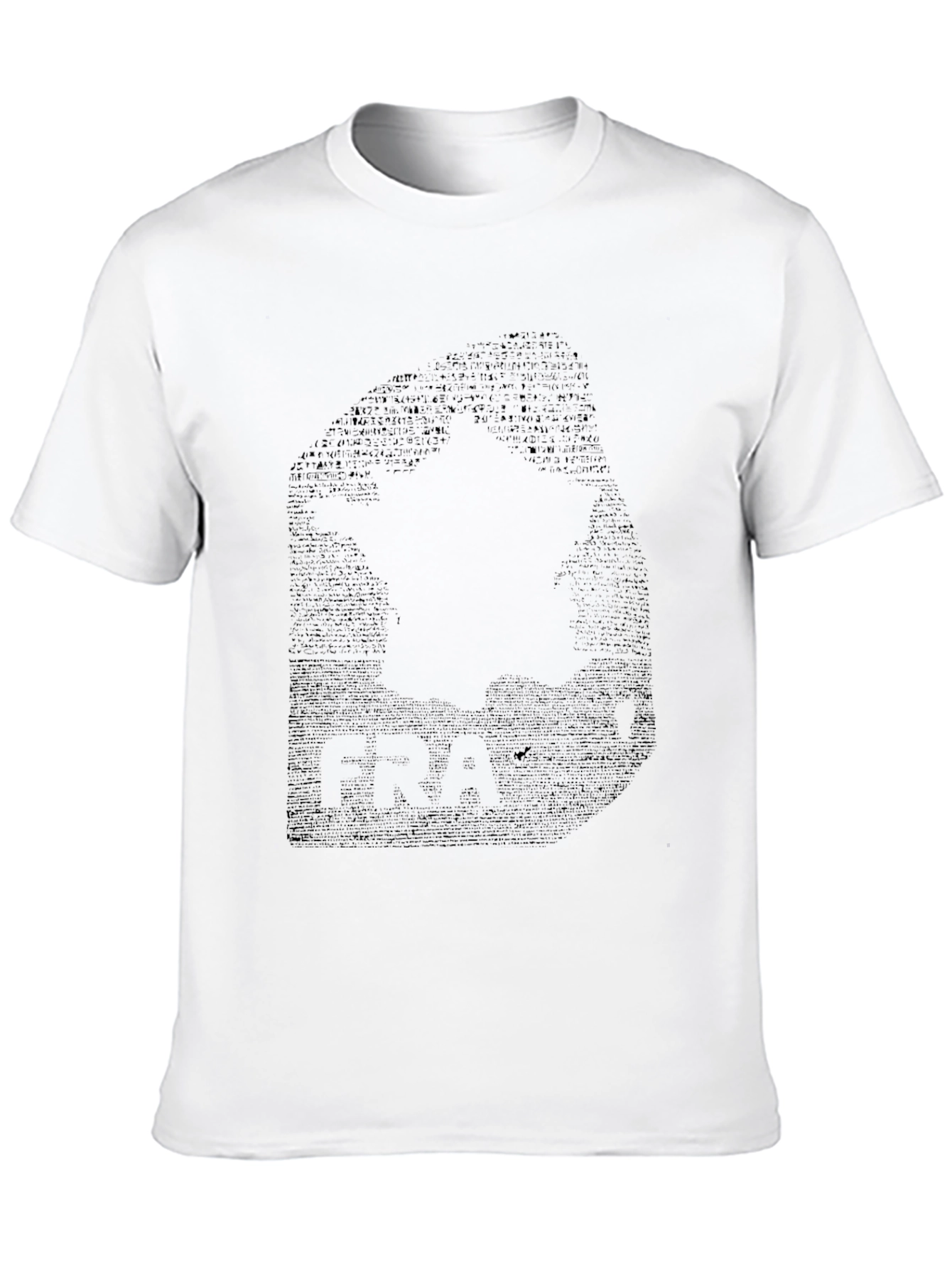 Mens Black Graphic Print Crew Neck T-Shirt