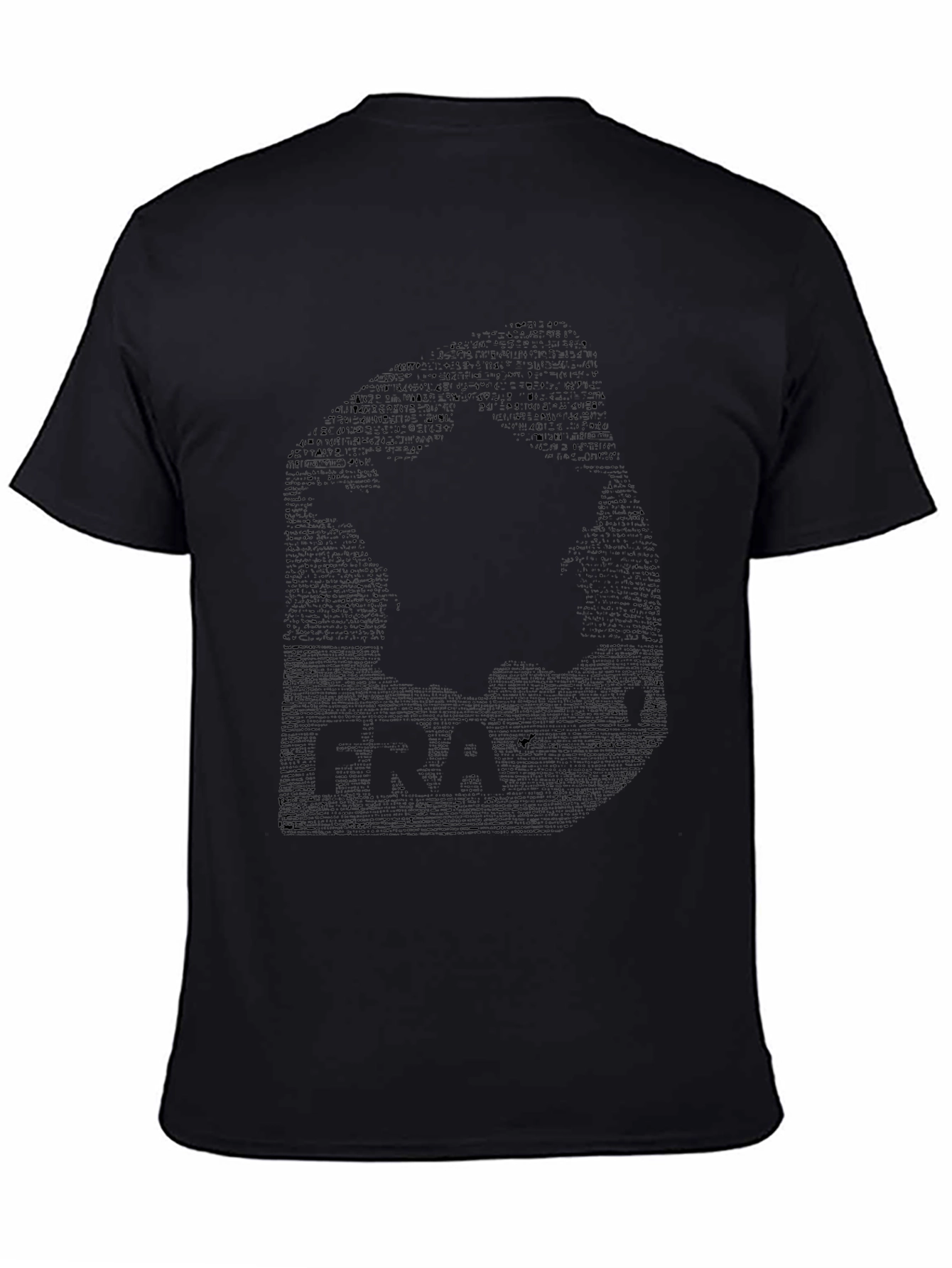 Mens Black Graphic Print Crew Neck T-Shirt