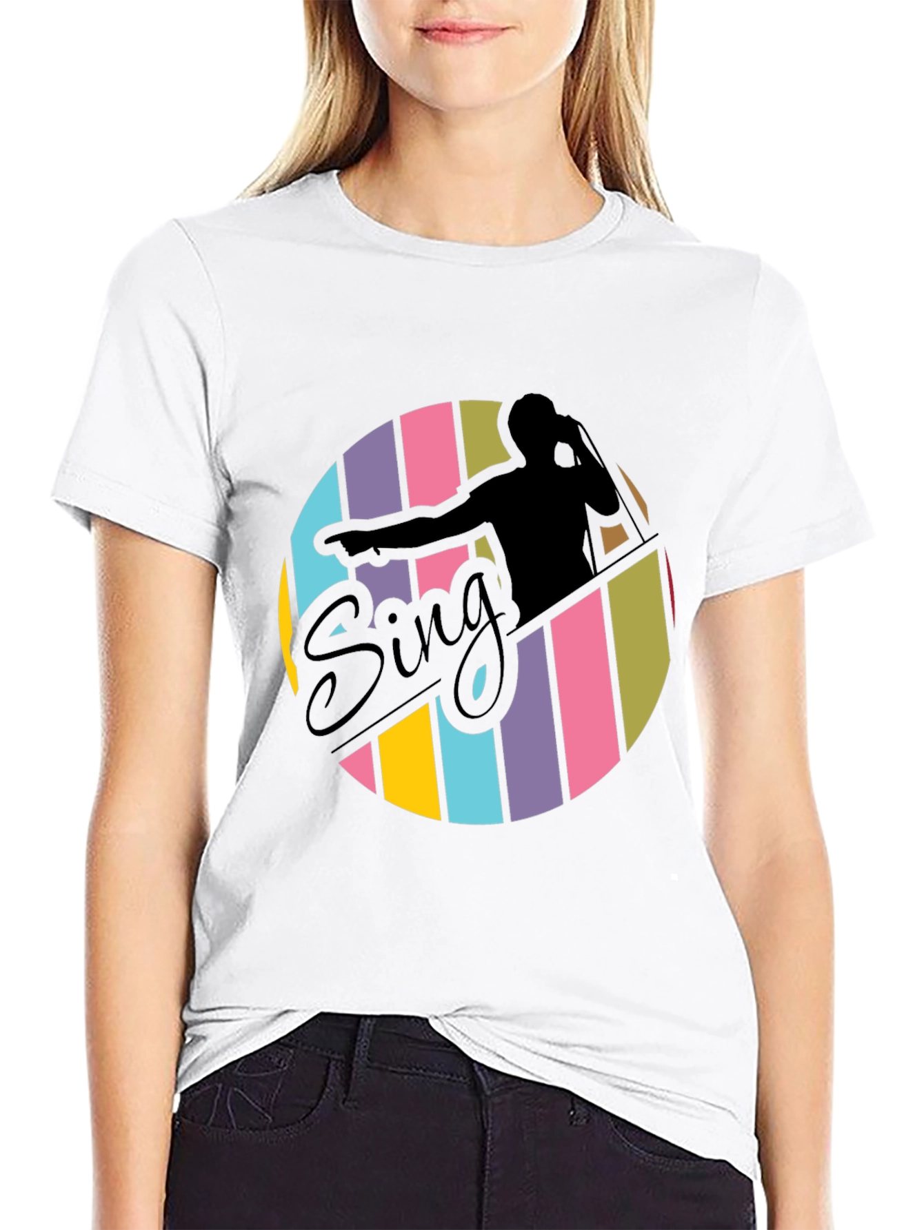 Retro Sing T-Shirt - Stylish Vocalist Tee