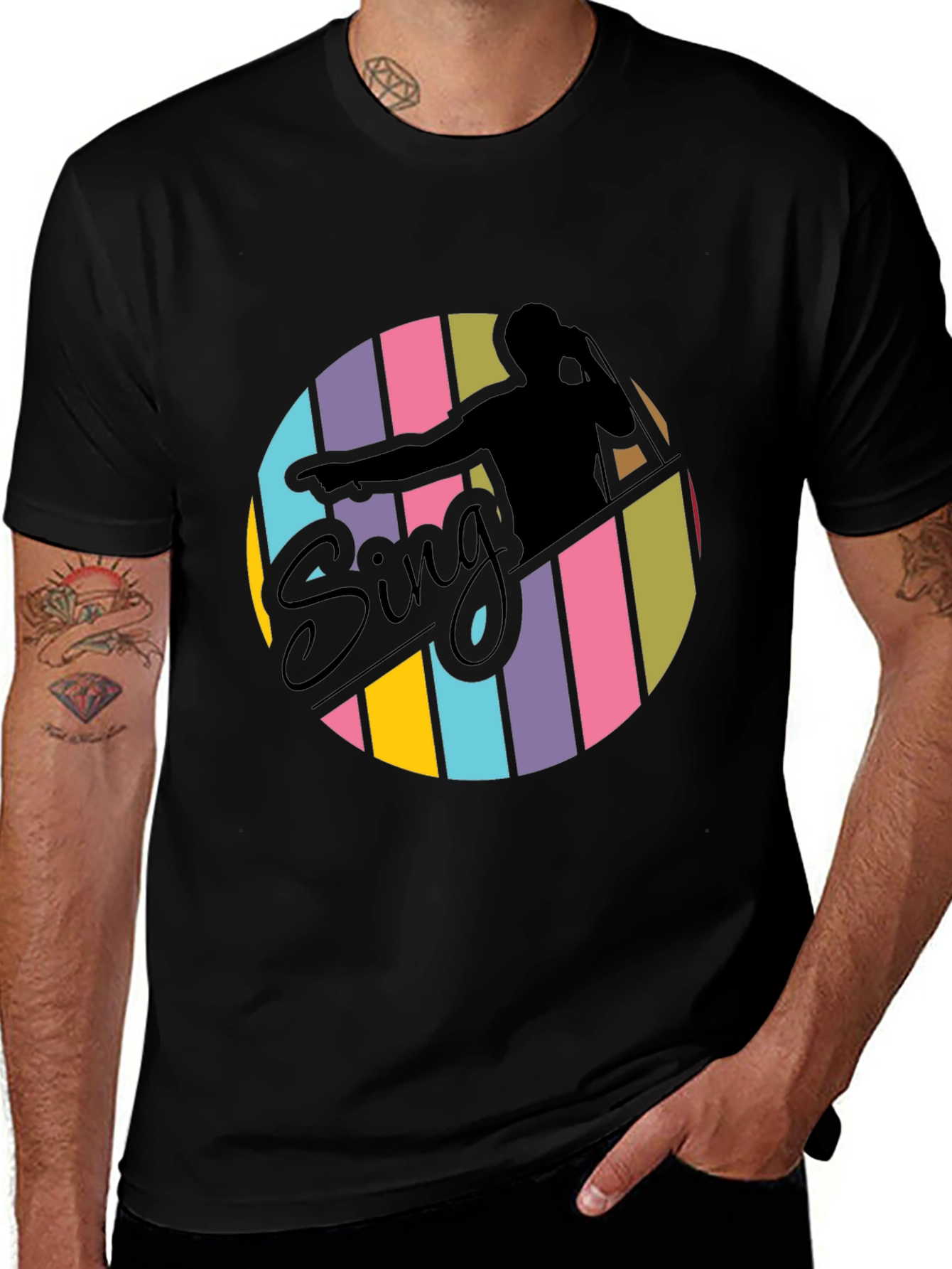 Retro Sing T-Shirt - Stylish Vocalist Tee