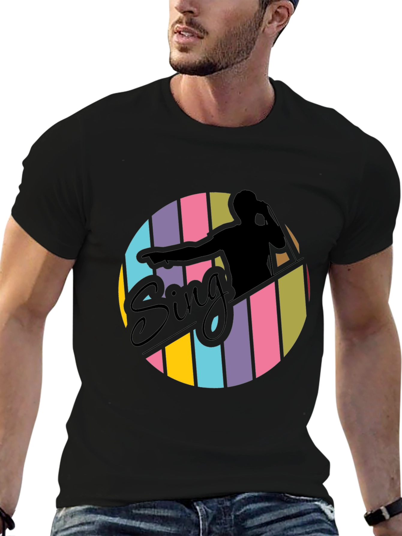 Retro Sing T-Shirt - Stylish Vocalist Tee