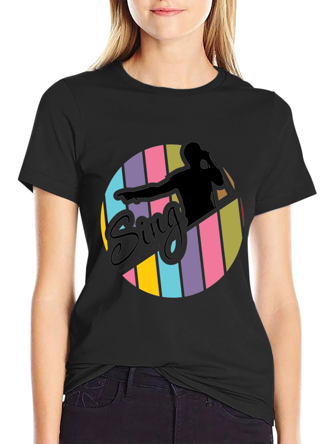 Retro Sing T-Shirt - Stylish Vocalist Tee