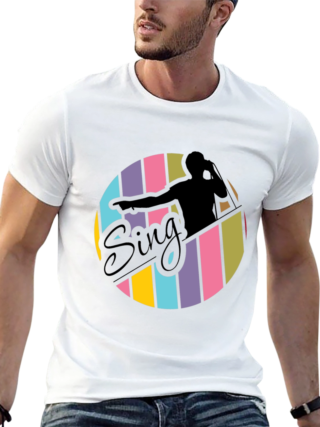 Retro Sing T-Shirt - Stylish Vocalist Tee