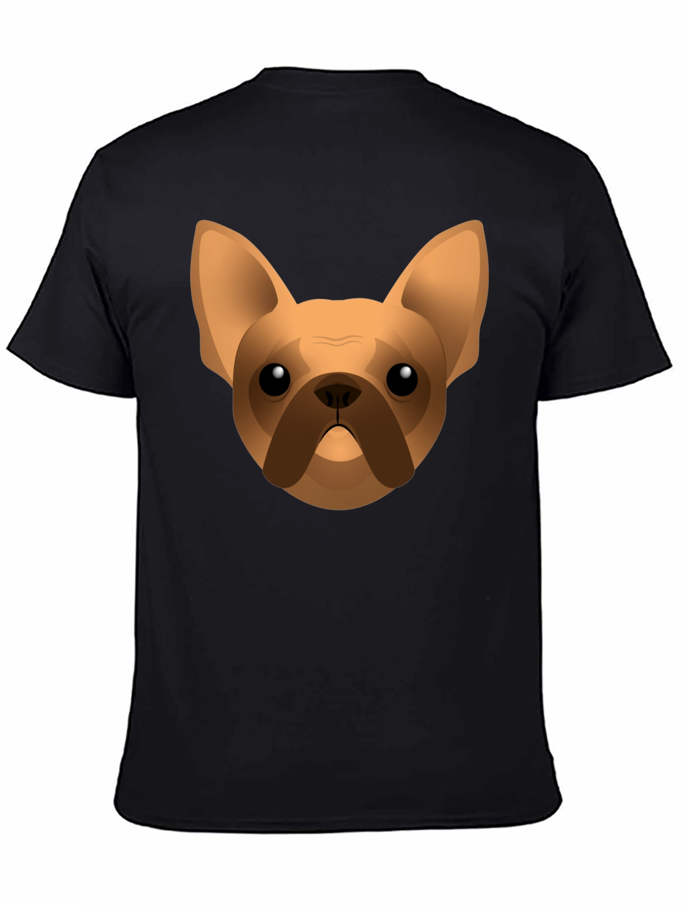 French Bulldog Graphic Tee - Black Cotton T-Shirt