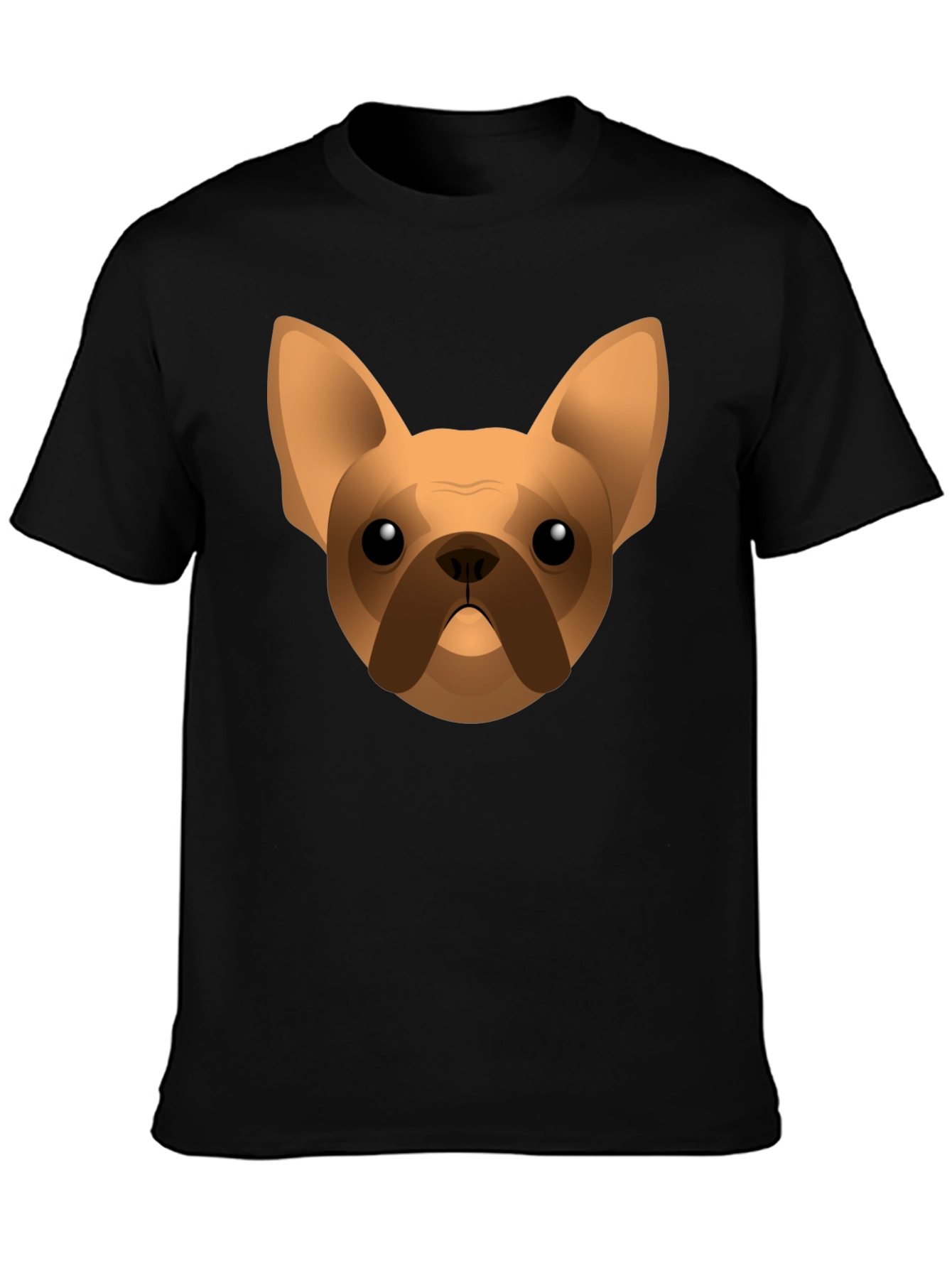 French Bulldog Graphic Tee - Black Cotton T-Shirt