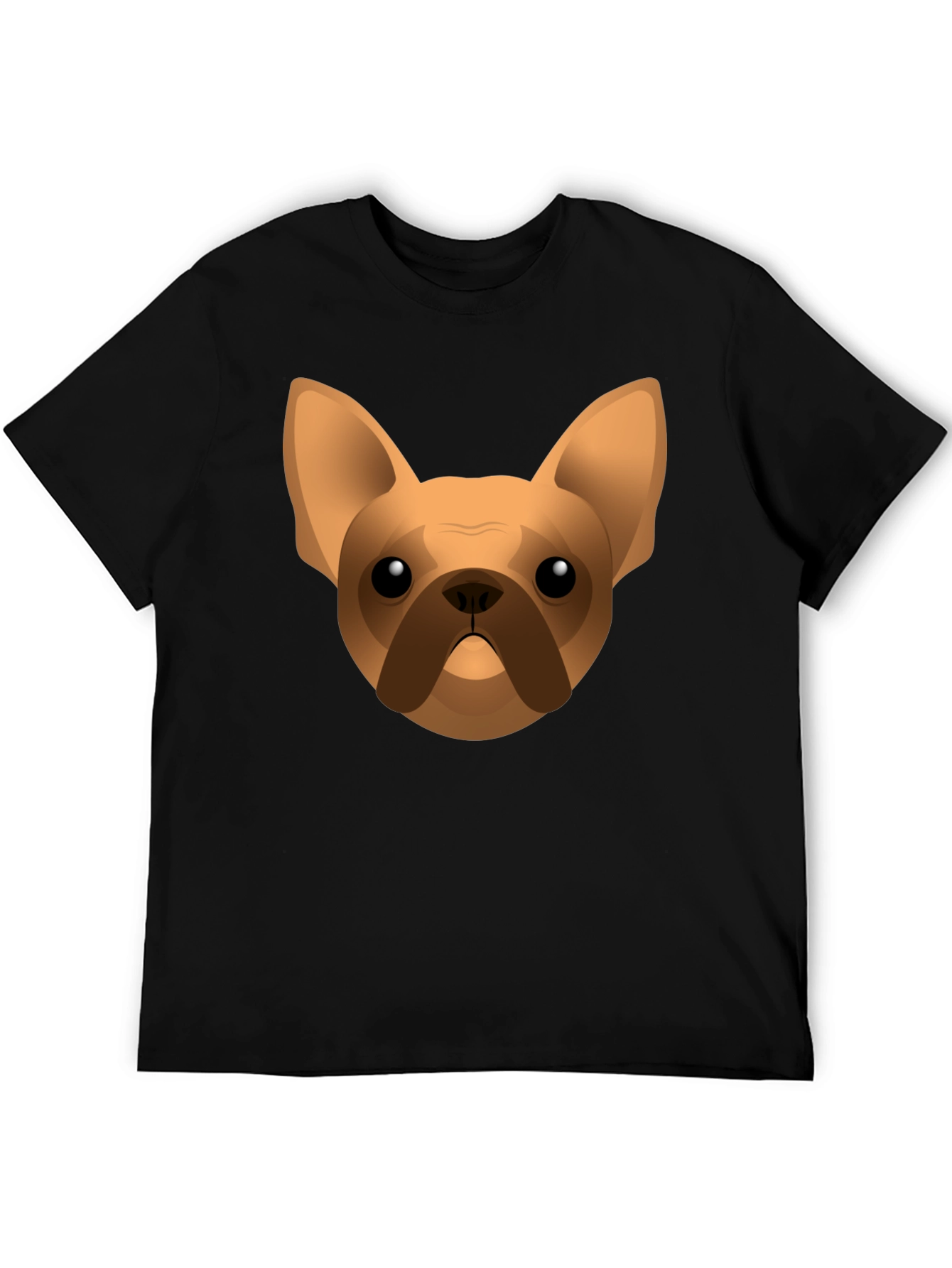 French Bulldog Graphic Tee - Black Cotton T-Shirt