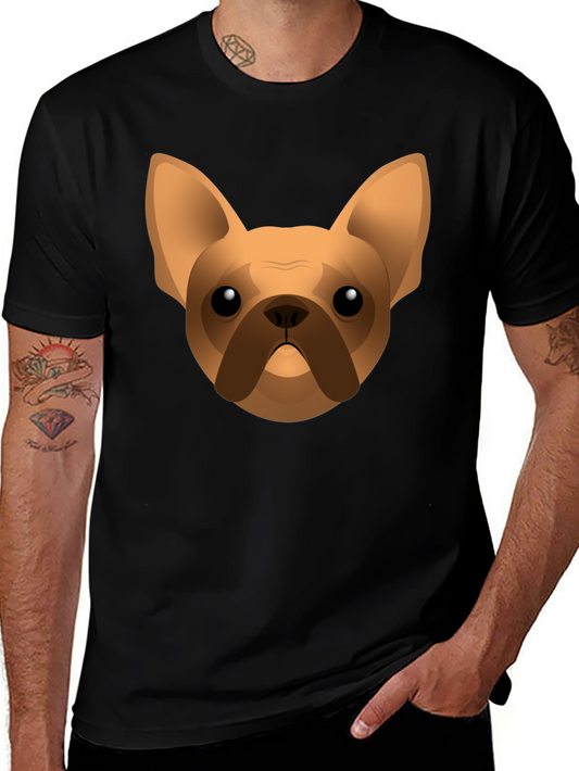 French Bulldog Graphic Tee - Black Cotton T-Shirt
