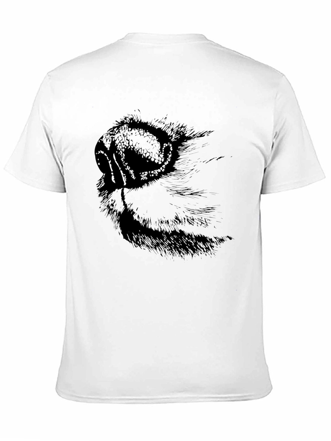 Black T-Shirt with Dog Nose Graphic